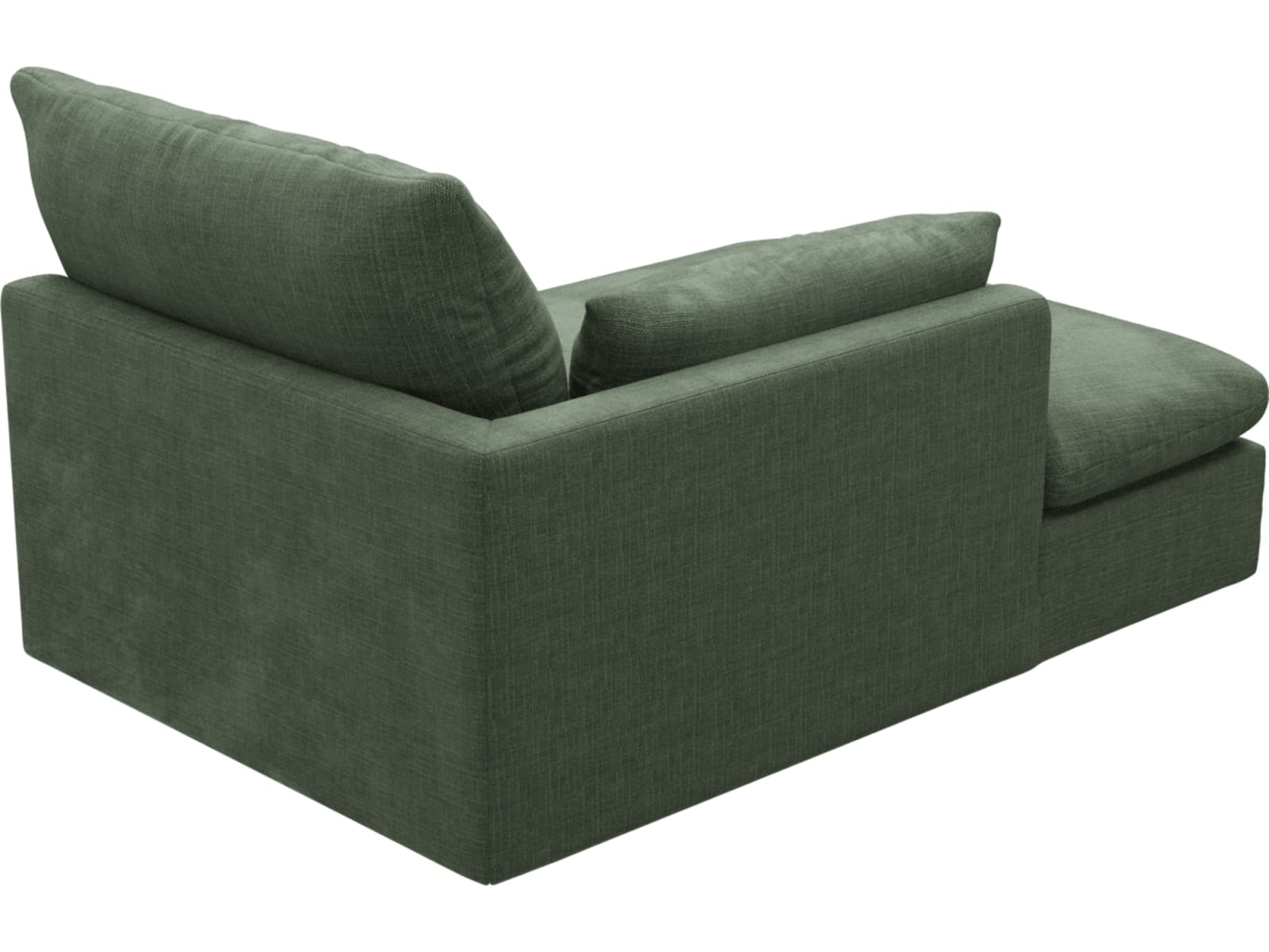 Willow Tribute Dark Jade Chaise Left Arm Facing Sofa Module color Tribute Dark Jade