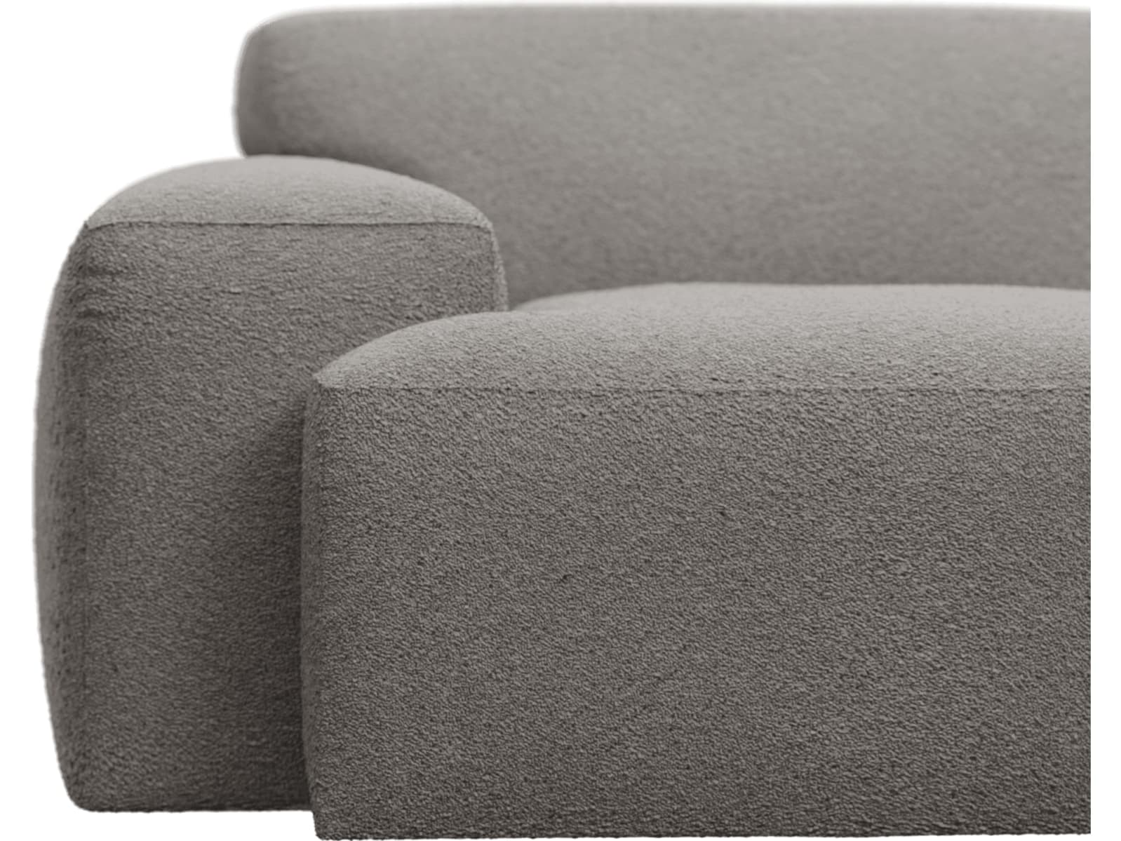 Copenhagen Boucle Pumice Chaise Sofa - 3 Seater color Boucle Pumice