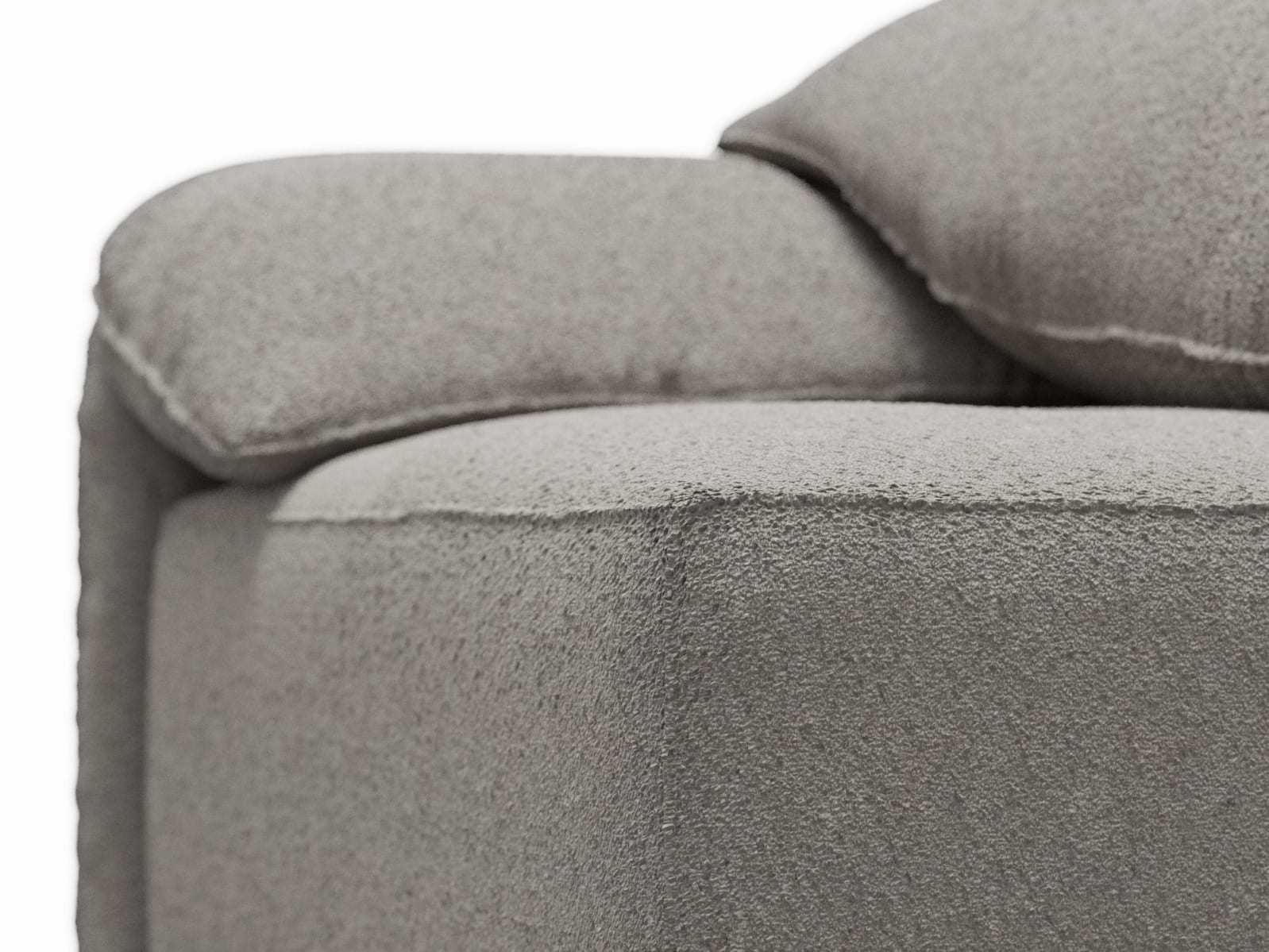 Clarence Boucle Pumice 2 Seat Left Arm Facing Sofa Module color Boucle Pumice