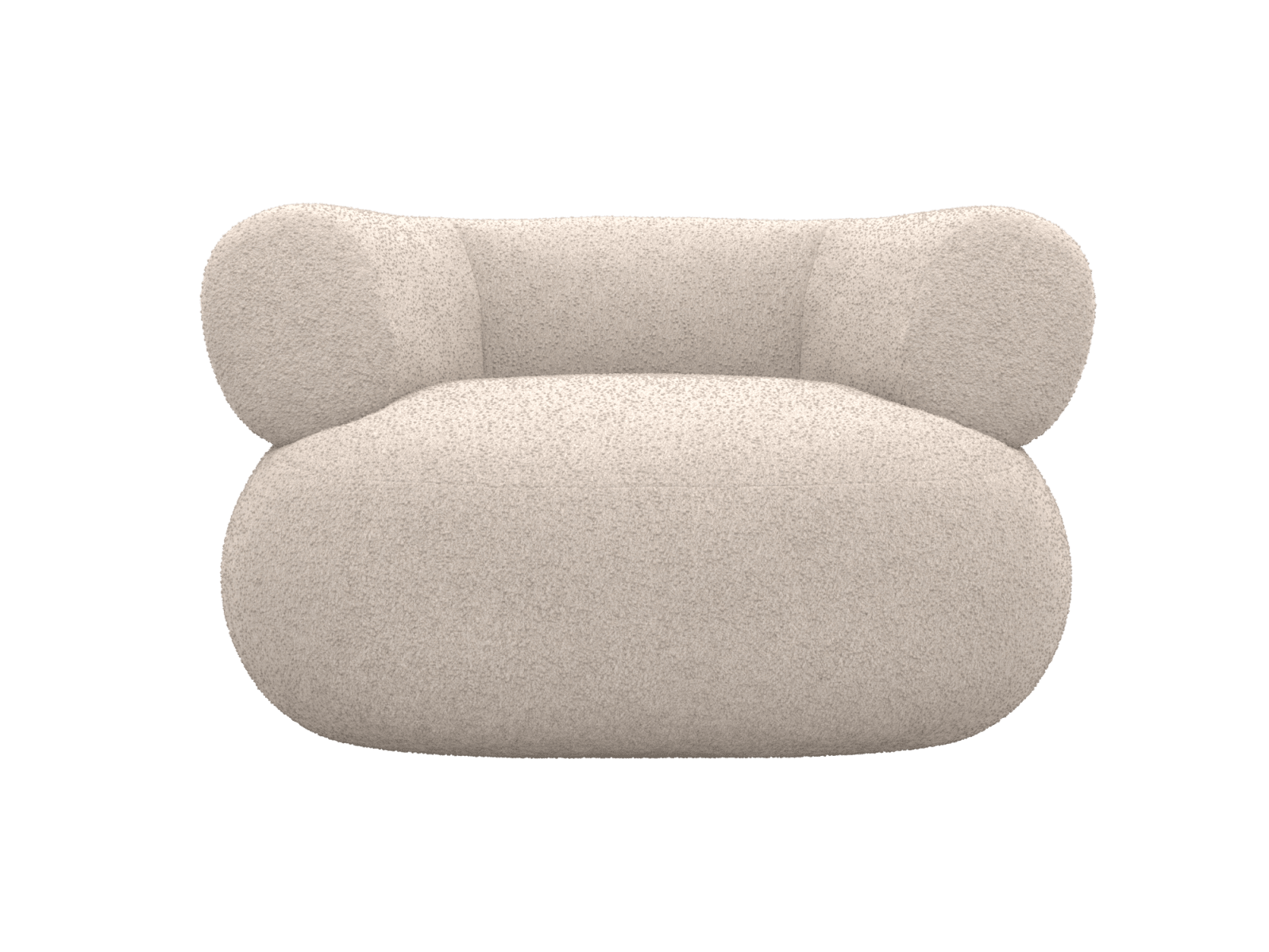 Colette Boucle Pumice Swivel Armchair color Boucle Pumice