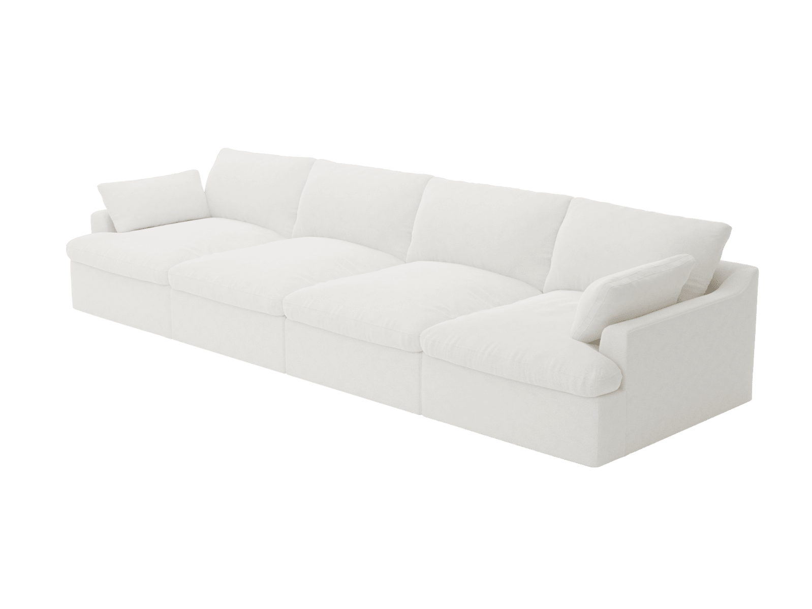 Retreat Noa Fog Modular Sofa - 4 Piece color Noa Fog