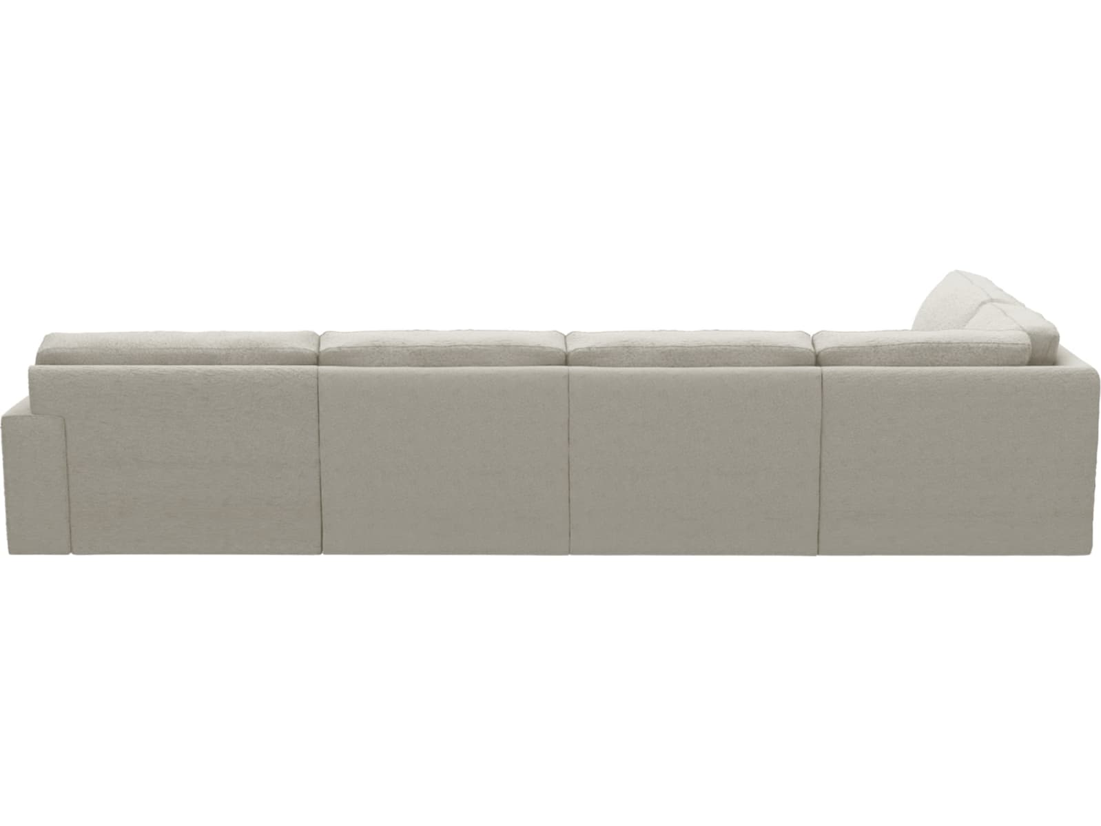 Monica Boucle Ivory Sofa - 6 Seater LAF Terminal color Boucle Ivory