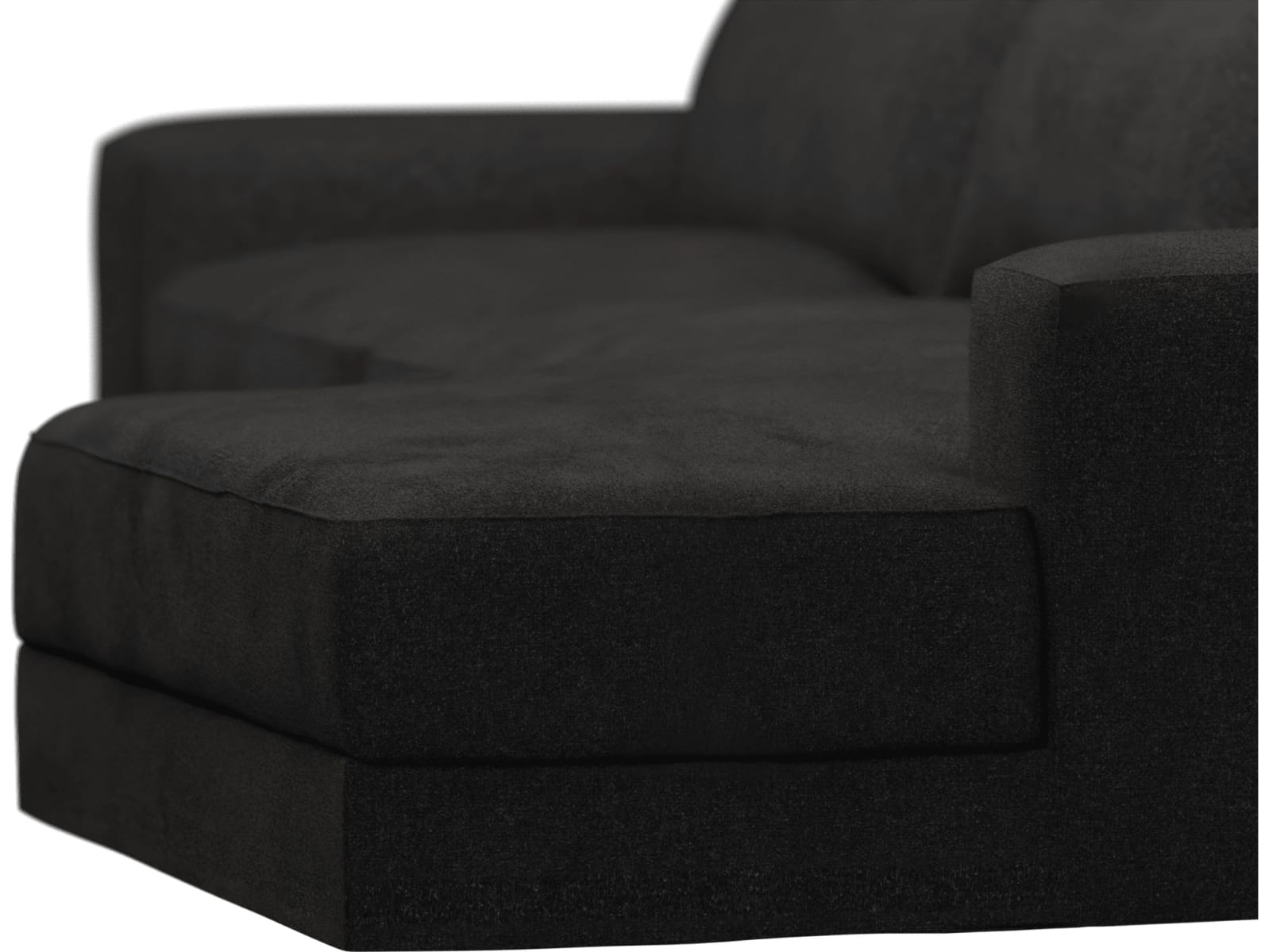 Monica California Charcoal Chaise Sofa - 3 Seater color California Charcoal