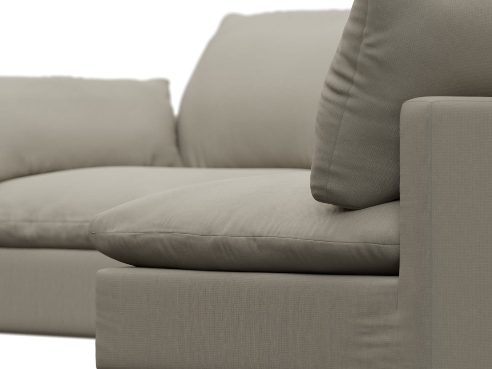 Willow Plaza Natural Corner Sofa - 4 Seater RAF Terminal color Plaza Natural