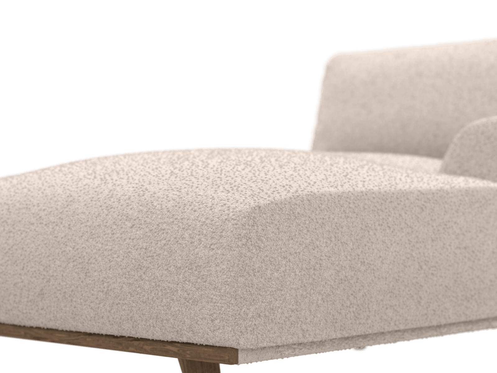 Dane Boucle Pumice Chaise Right Arm Facing Sofa Module color Boucle Pumice