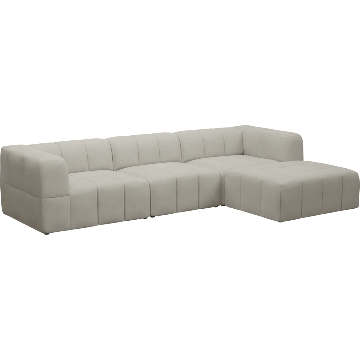 Lucello California Ivory Modular Sofa with Ottoman - 4 Piece color California Ivory