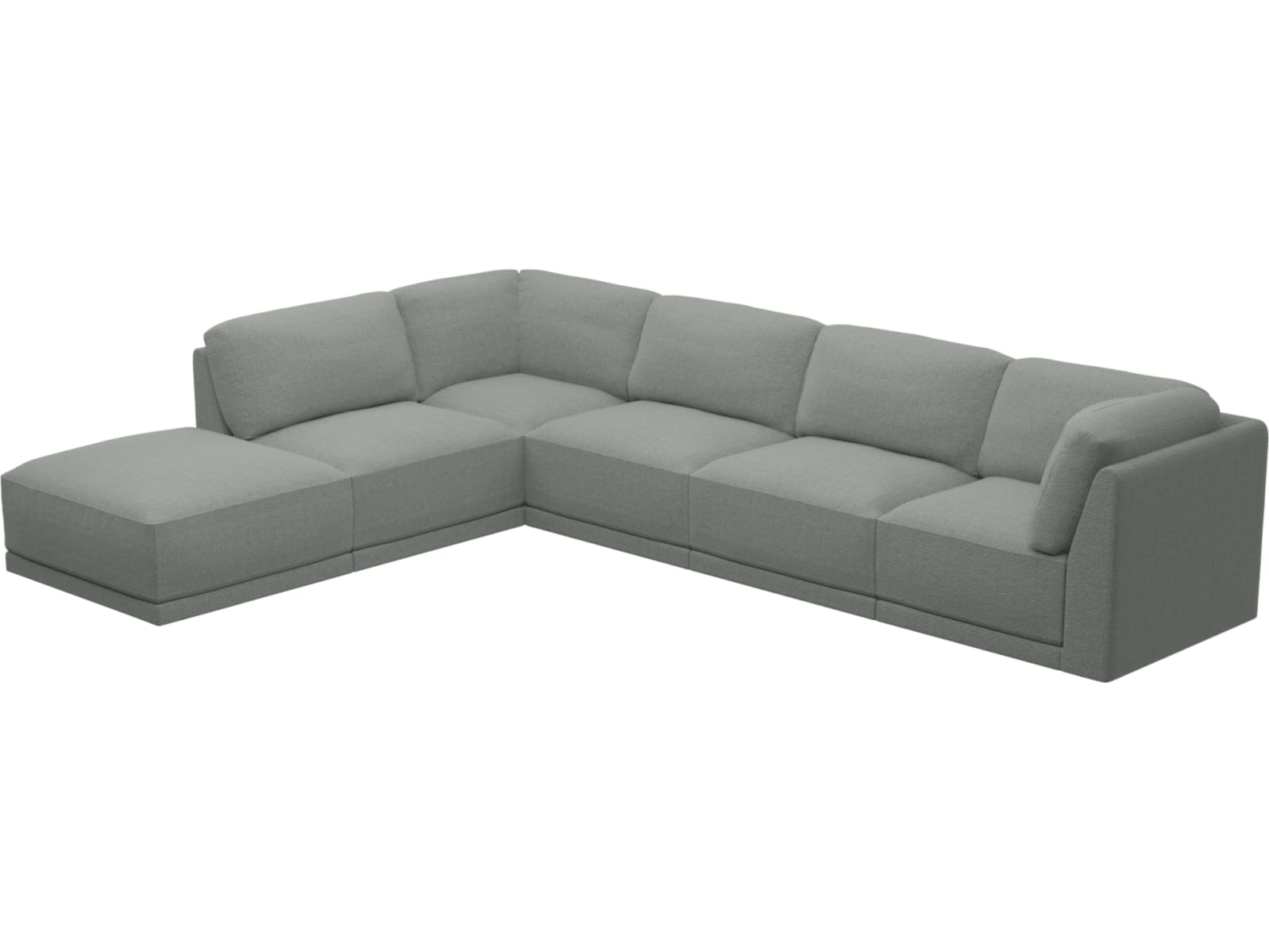 Emily Modular Sofa Tribute Storm - 6 Piece color Tribute Storm