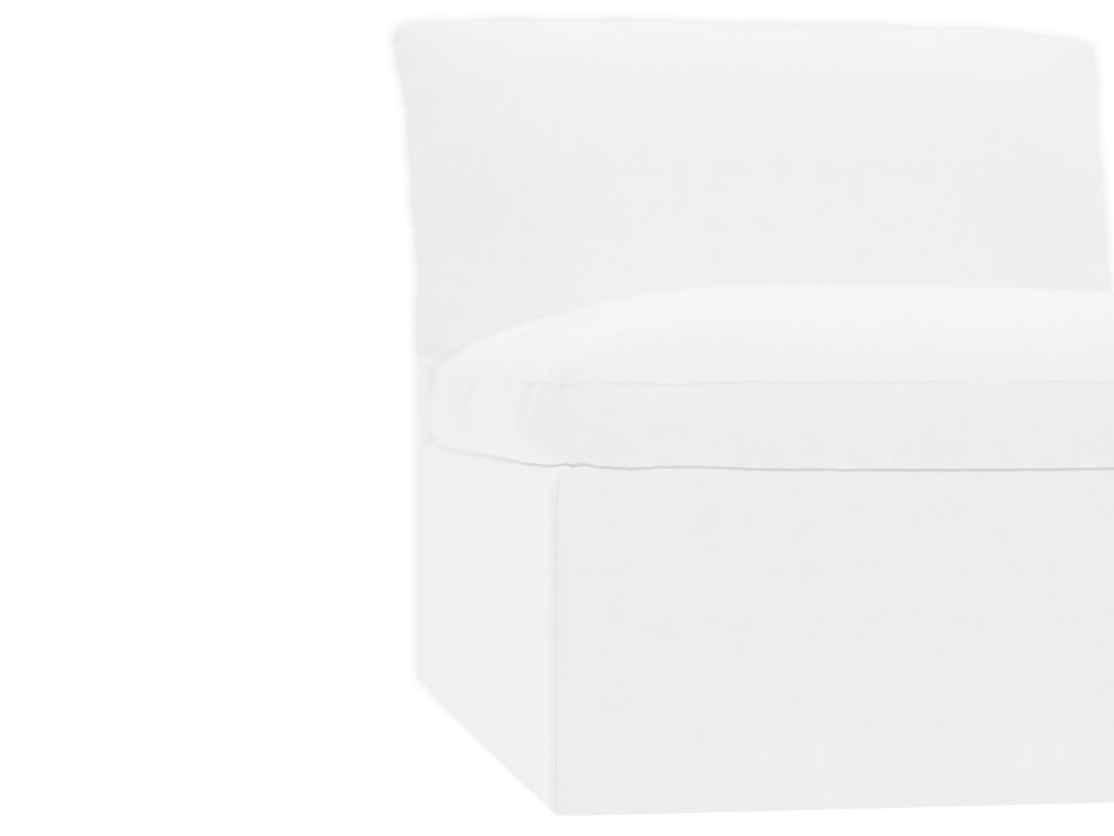 Retreat Muse Frost Armless Sofa Module color Muse Frost