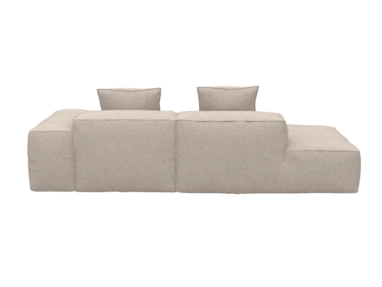 Riley Boucle Pumice 3 Seater Terminal Left Modular Sofa color Boucle Pumice