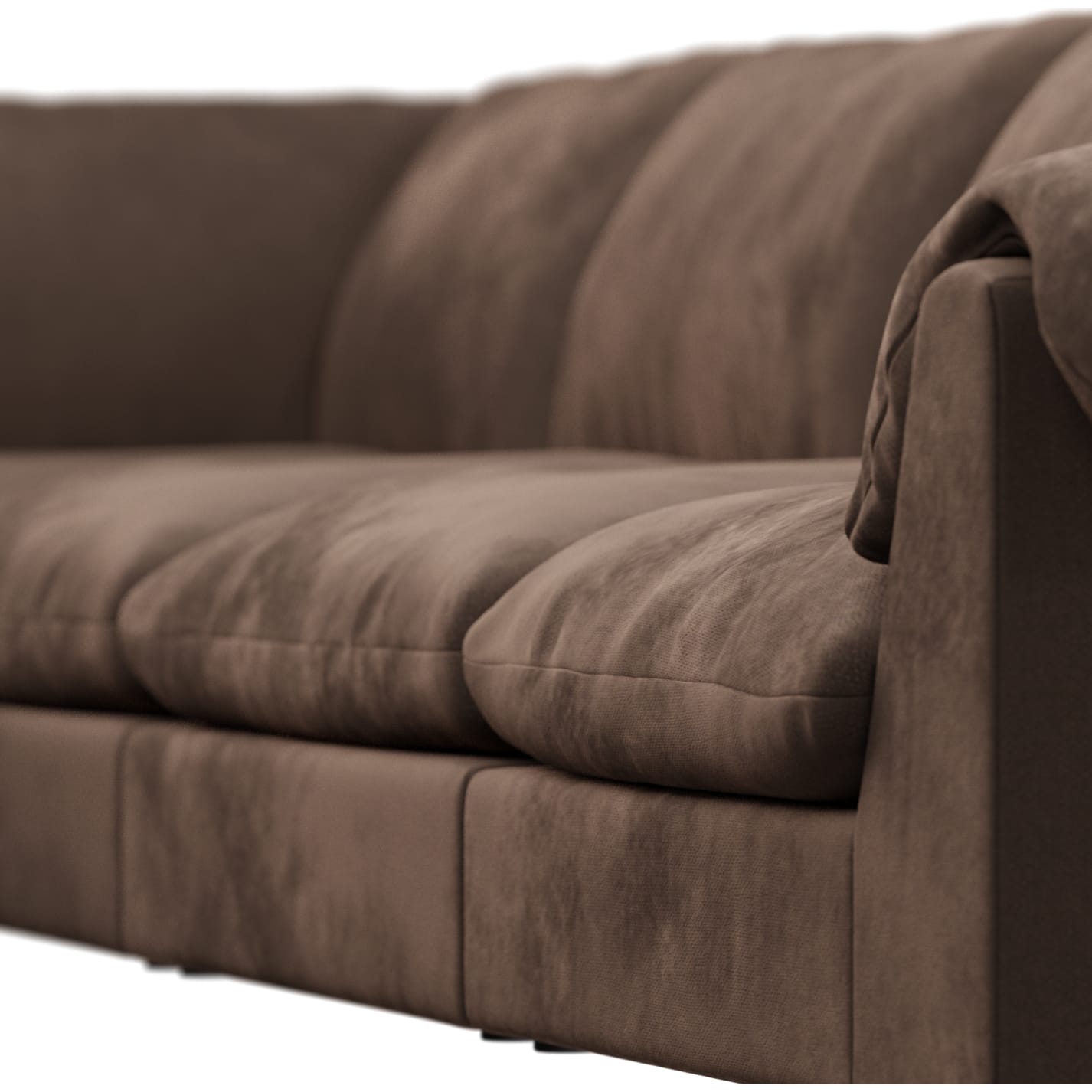 Ludlow Muse Chocolate Sofa - 6 Seater LAF Terminal color Muse Chocolate