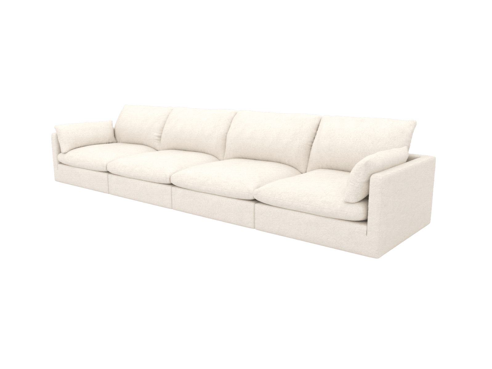 Willow Noa Fog Modular Sofa - 4 Seater color Noa Fog