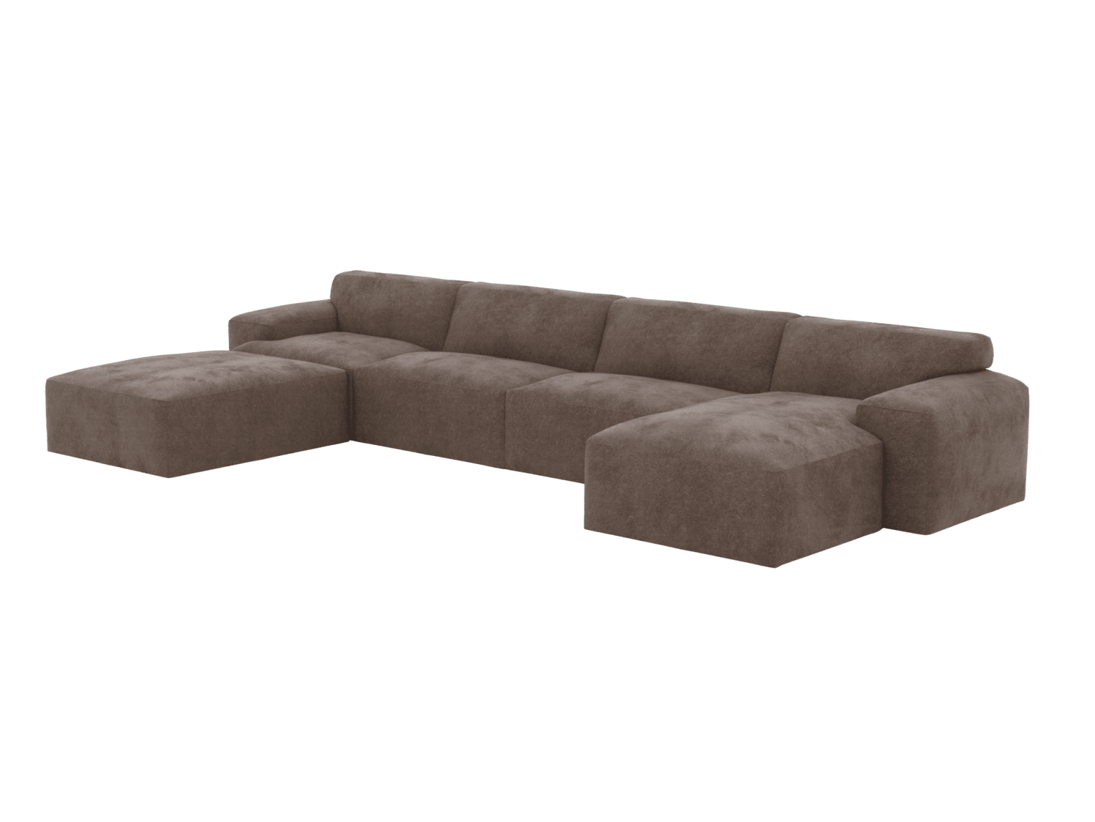 Copenhagen Muse Mink Chaise Sofa - 5 Seater U Shaped Modular color Muse Mink