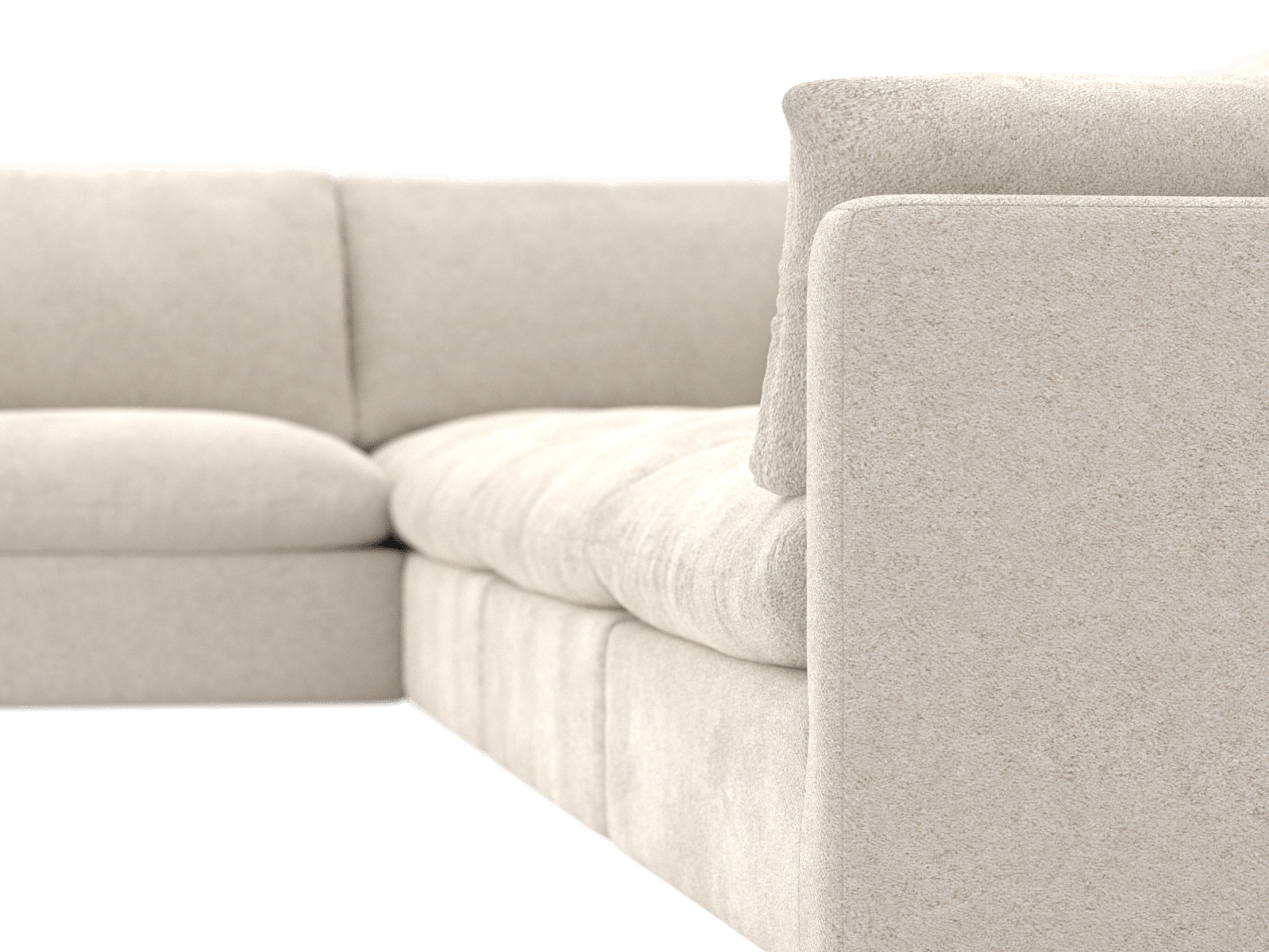 Willow Avon Mineral Modular Sofa LAF - 6 Seater color Avon Mineral