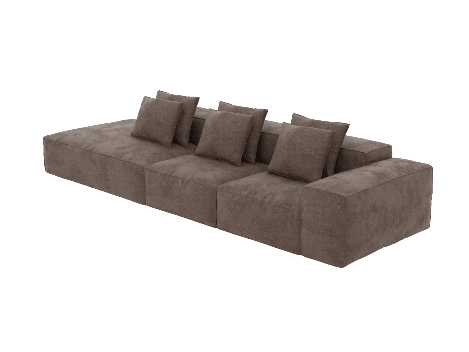 Riley Muse Mink 4 Seater Terminal Left Modular Sofa color Muse Mink