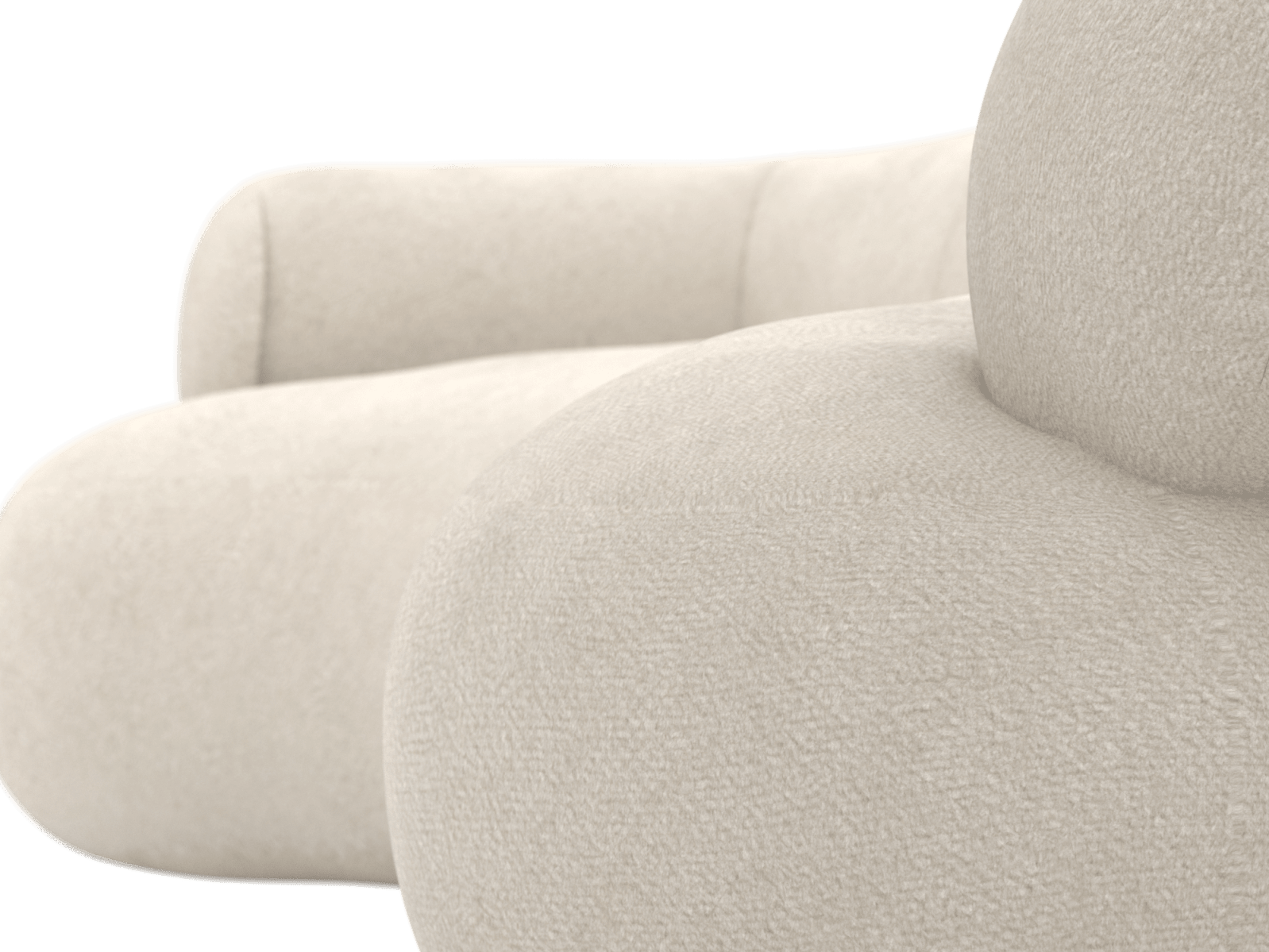 Colette Muse Flax Sofa - 3 Seater color Muse Flax