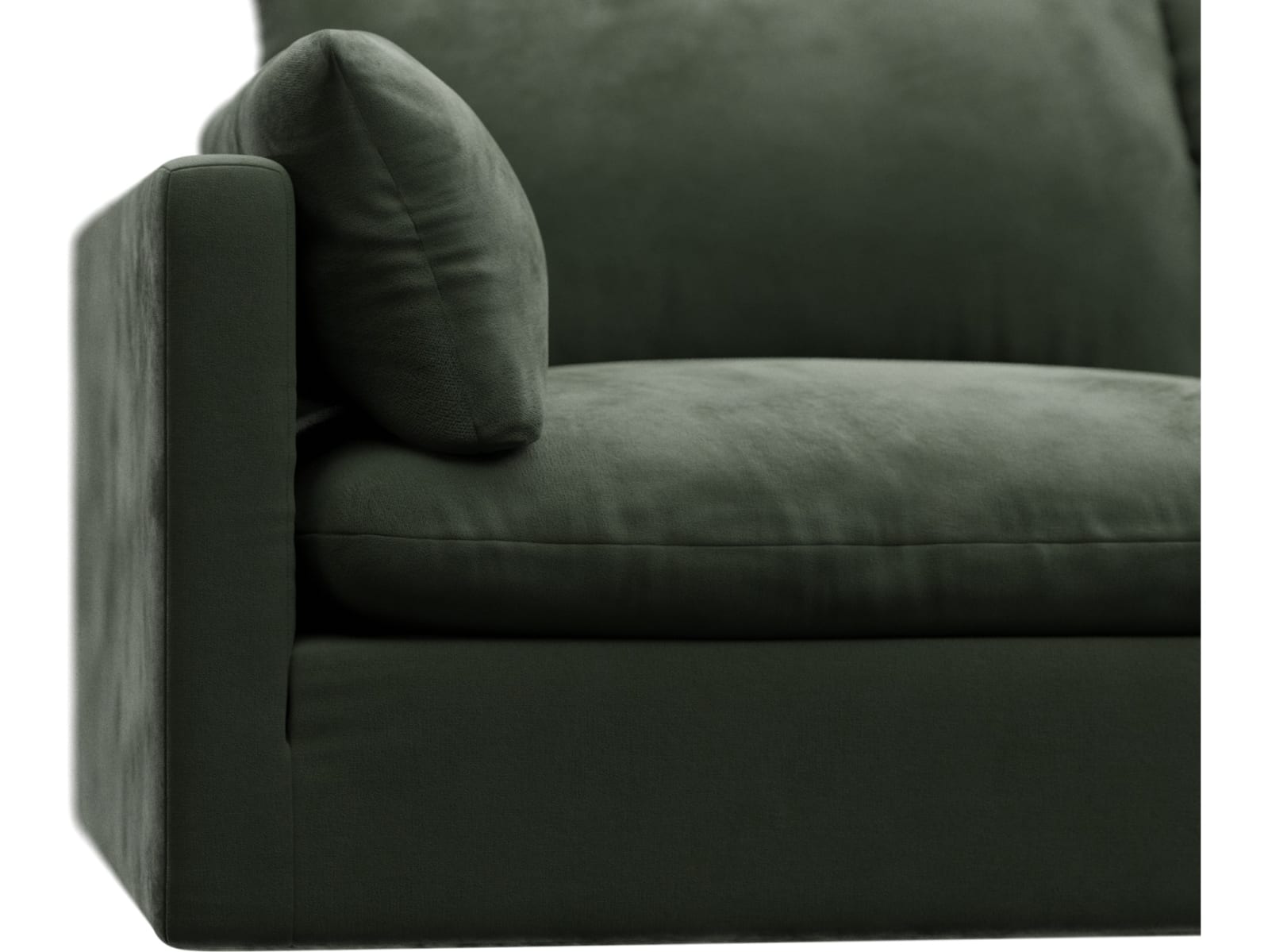 Willow Muse Forest Chaise Sofa - 3 Seater color Muse Forest