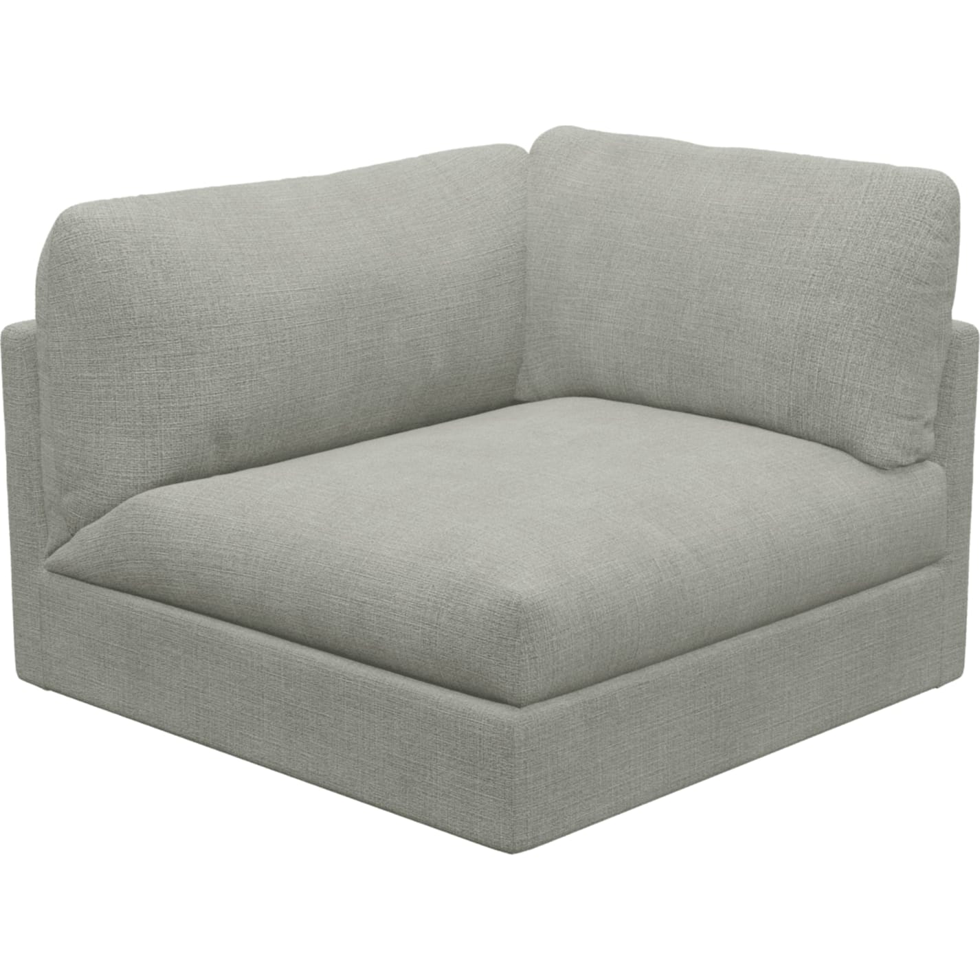 Finley Toorak Pebble Left Arm Facing Sofa Chair Module color Toorak Pebble