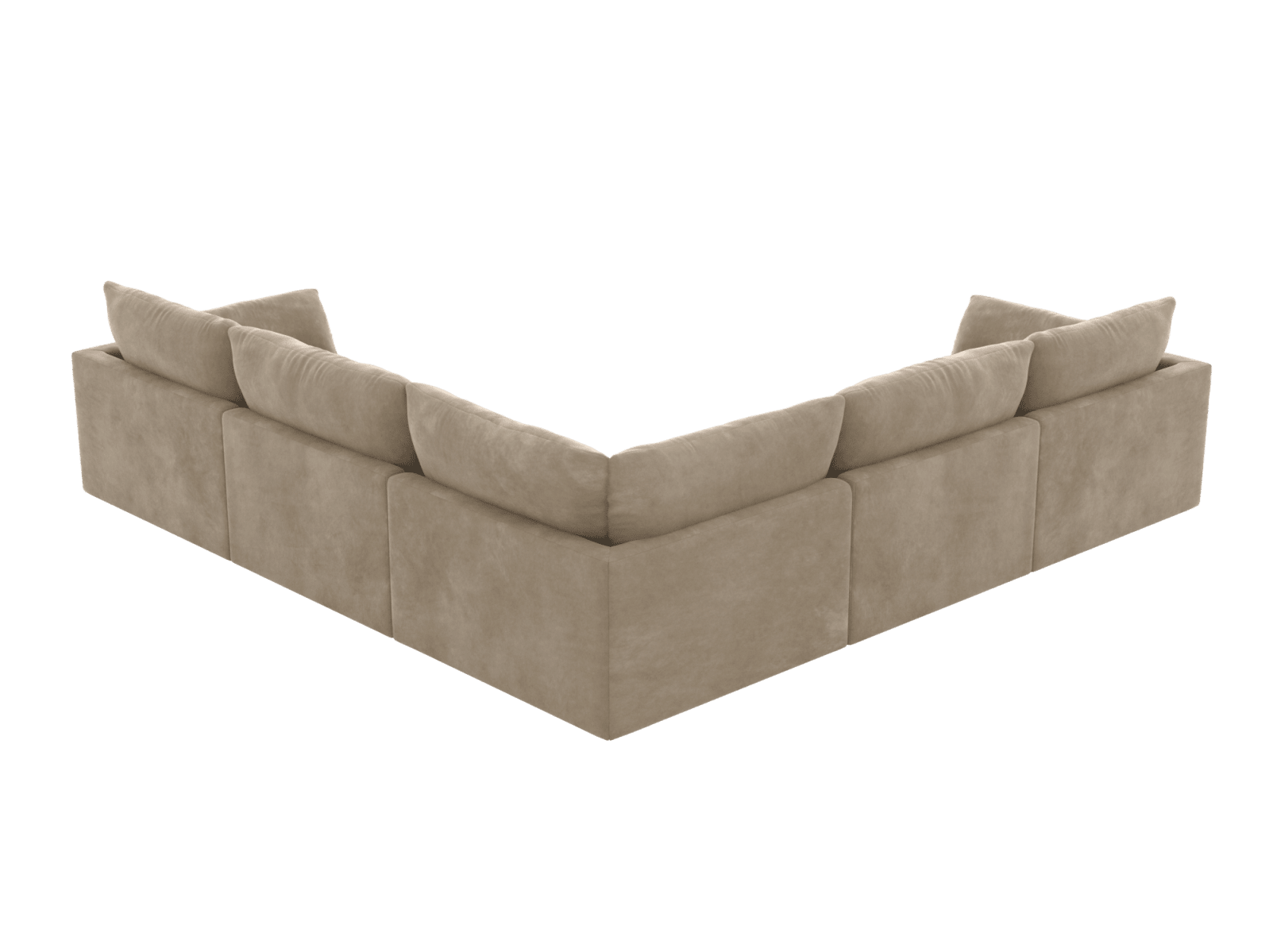Willow Muse Soft Brown Corner Sofa - 5 Seater color Muse Soft Brown