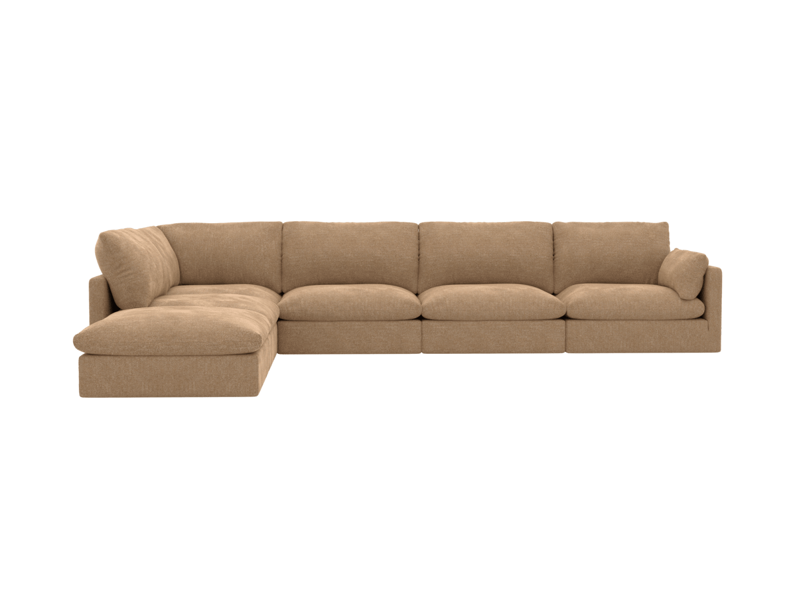 Willow Avon Honey Modular Sofa LAF Terminal - 6 Seater color Avon Honey