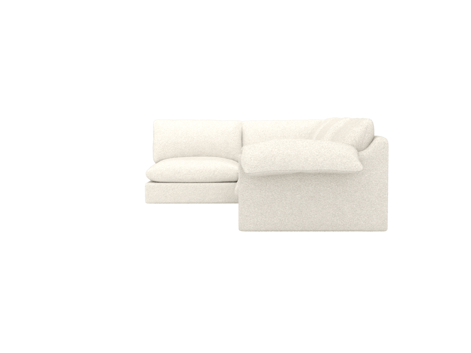 Ludlow Boucle Ivory Modular Sofa LAF - 4 Seater color Boucle Ivory