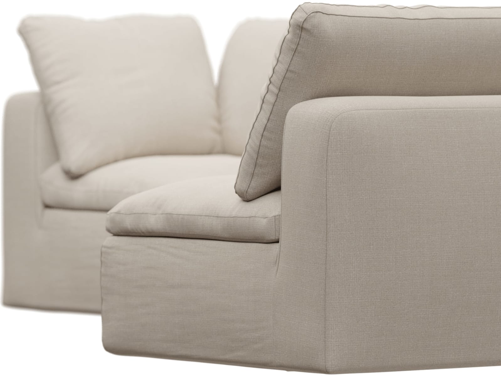 Cloud Santa Fe Sand Modular Sofa - 4 Piece color Santa Fe Sand