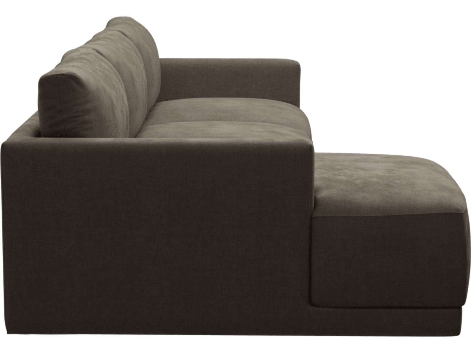 Haven Apt Muse Mink Chaise Sofa color Muse Mink