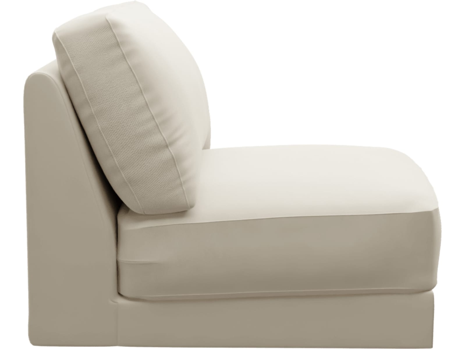 Monica Alpine Mist Armless Sofa Chair Module color Alpine Mist