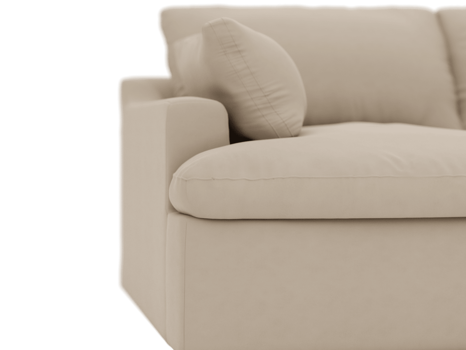Retreat Blaze Latte Chaise Sofa - 3 Seater color Blaze Latte
