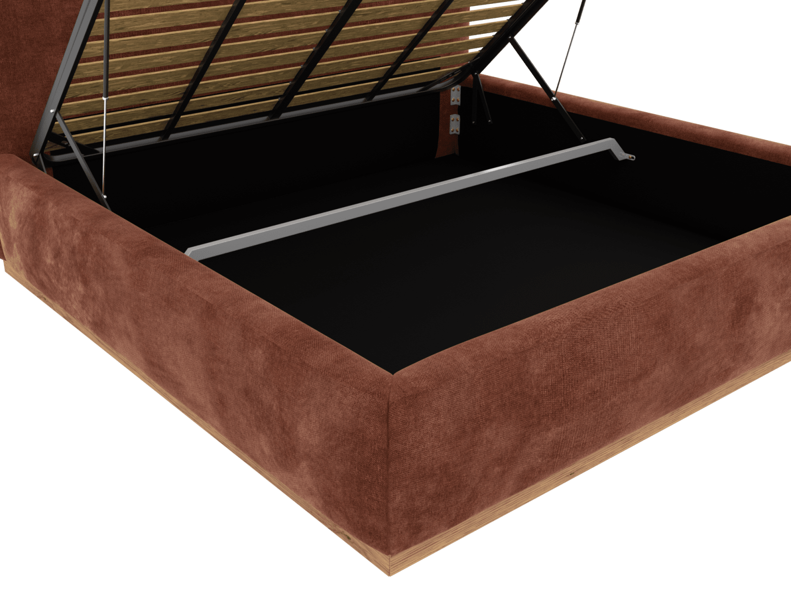 Haven Gas Lift Bed Muse Rust King color Muse Rust