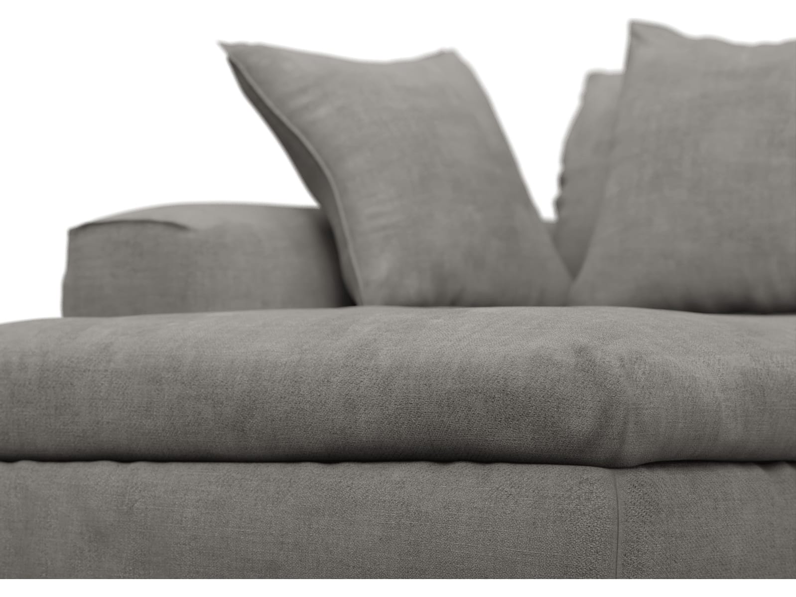 Tully Isla Soft Grey Chaise Left Arm Facing Module color Isla Soft Grey