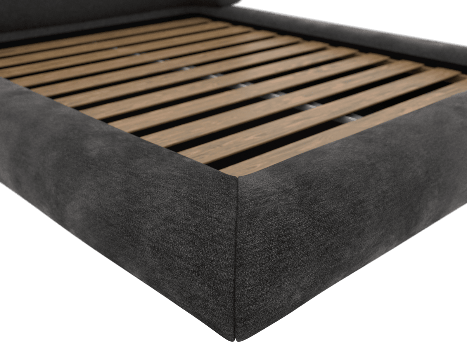 Frankie Bed California Charcoal King color California Charcoal