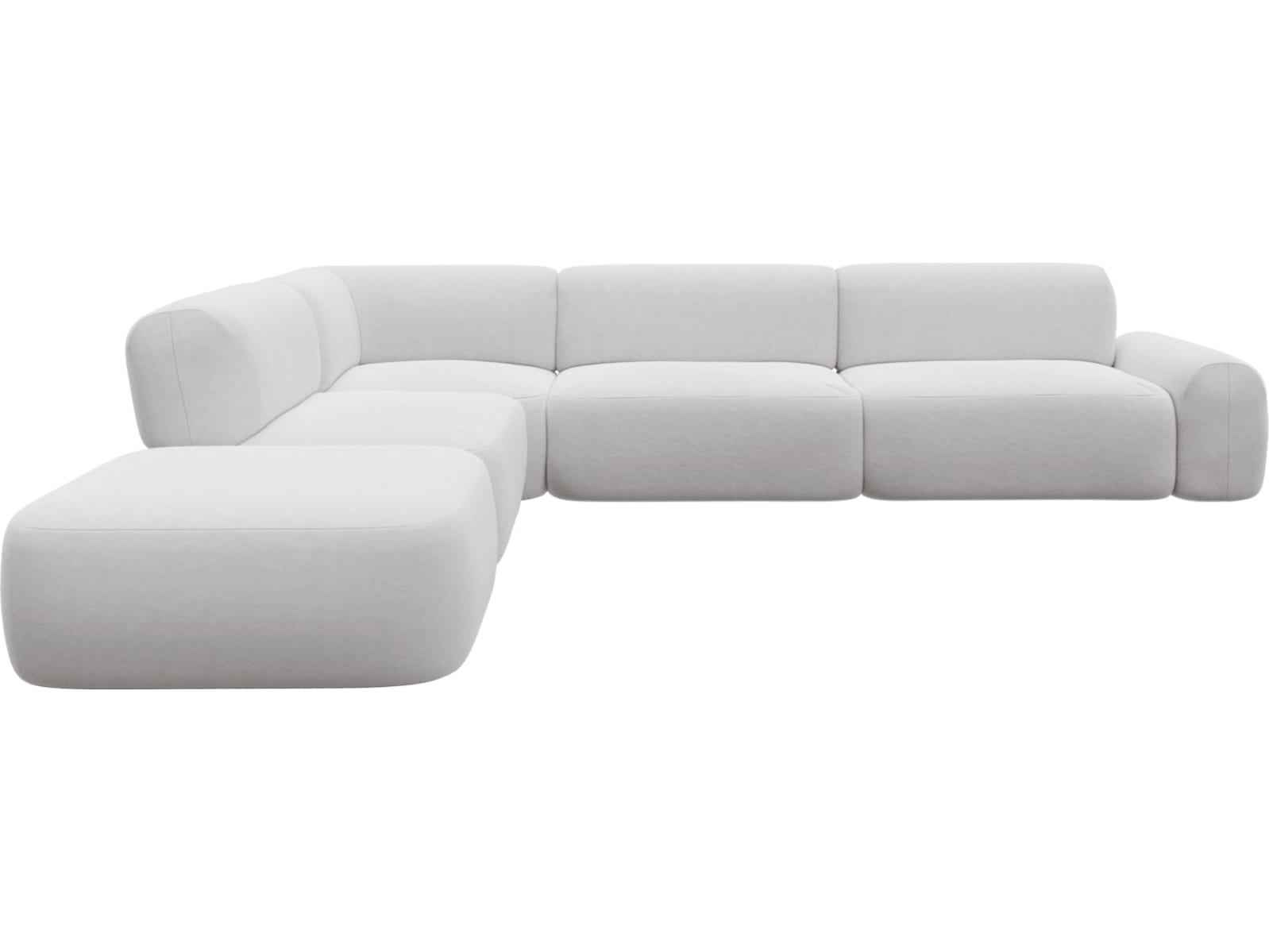 Beckett Muse Frost Modular Sofa - 6 Piece color Muse Frost