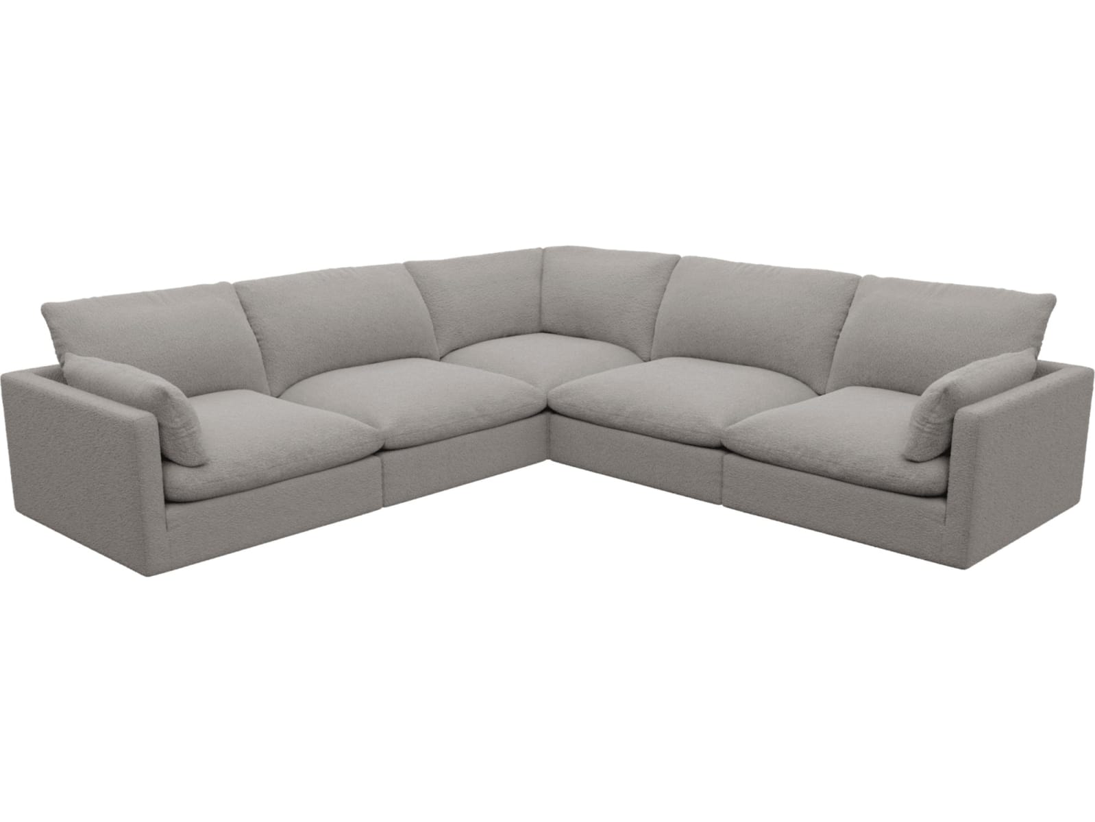 Willow Boucle Pumice Corner Sofa - 5 Seater color Boucle Pumice