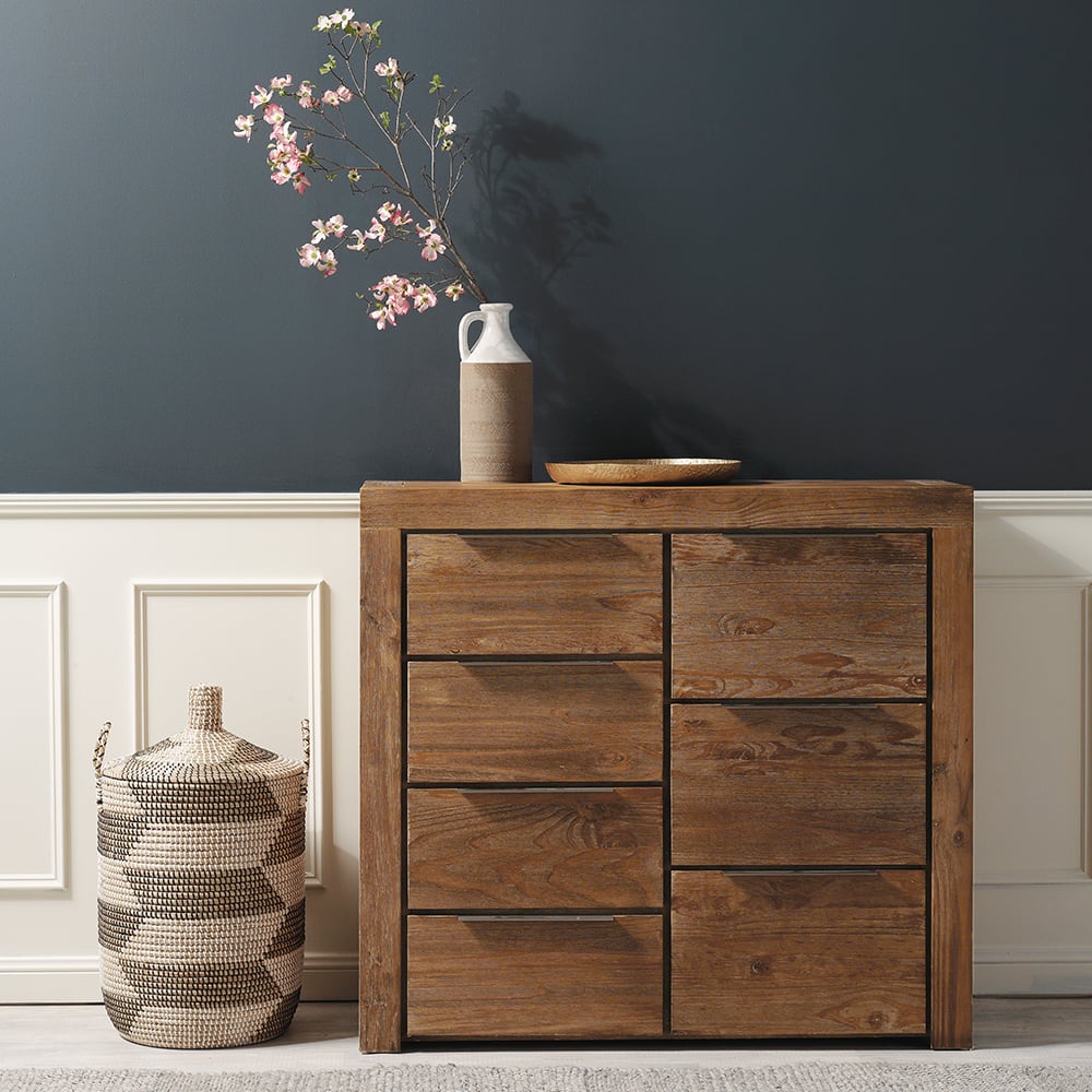 Hobart Tallboy Brushed - 7 Drawer color Rustic Brown