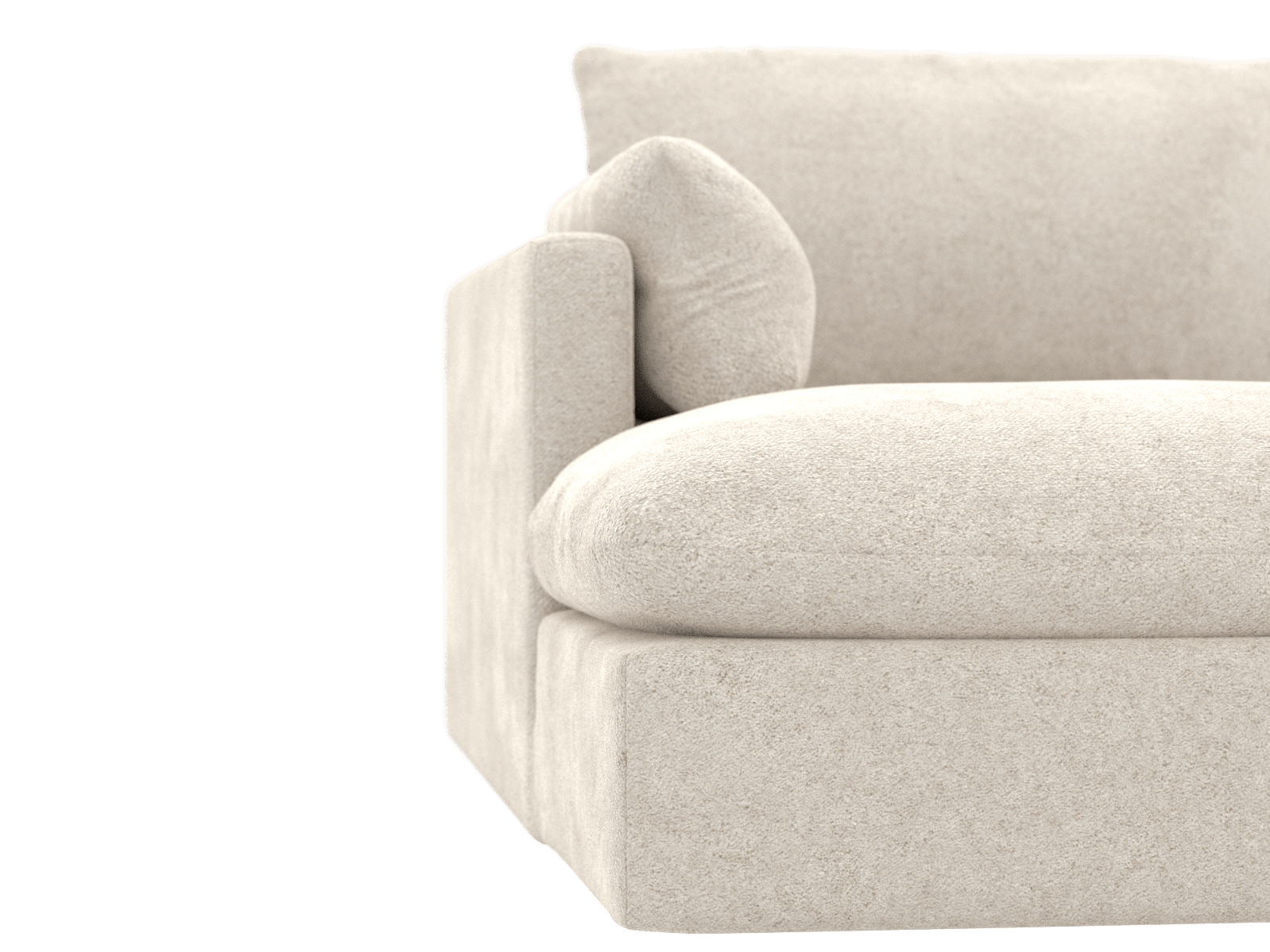Willow Avon Mineral Chaise Left Arm Facing Sofa Module color Avon Mineral