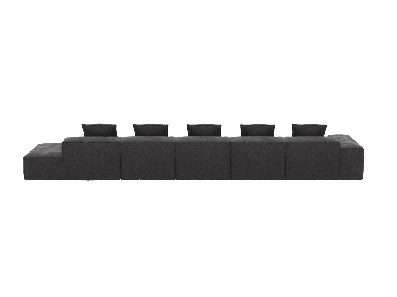 Riley California Charcoal 6 Seater Terminal Right Modular Sofa color California Charcoal