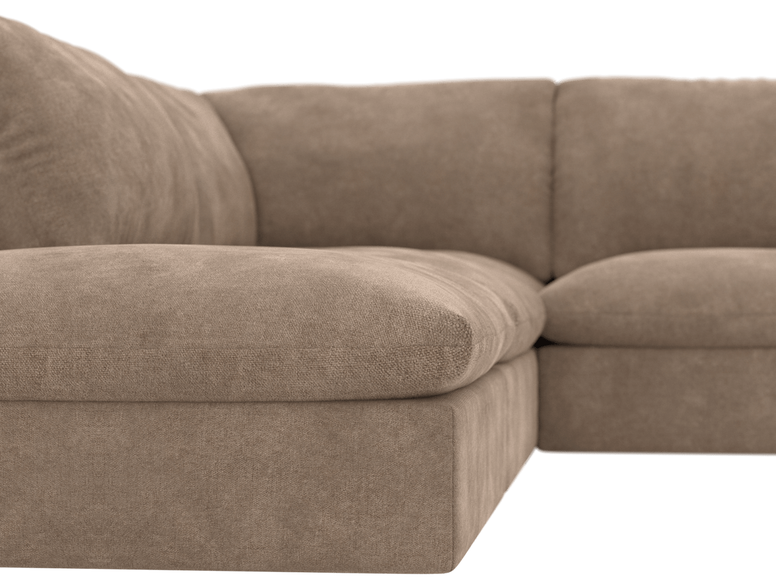 Willow Tribute Walnut Modular Sofa LAF Terminal - 5 Seater color Tribute Walnut