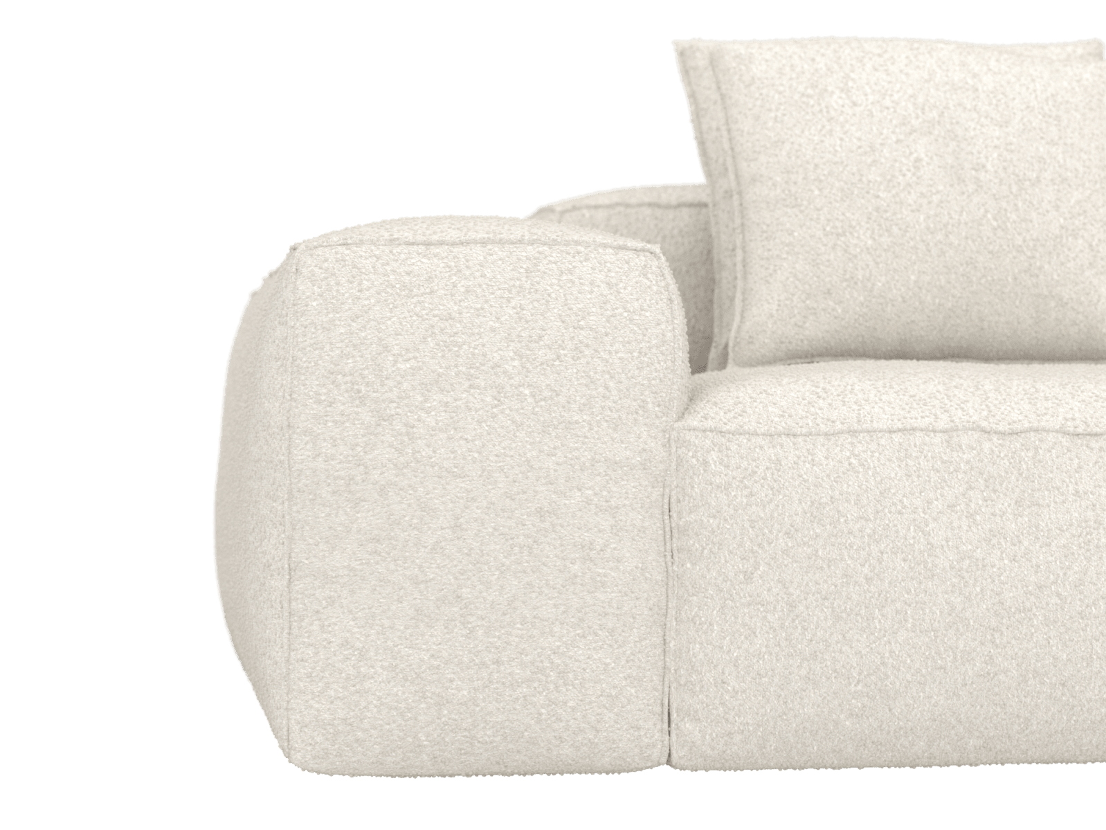 Riley Boucle Ivory 3 Seater Modular Sofa color Boucle Ivory
