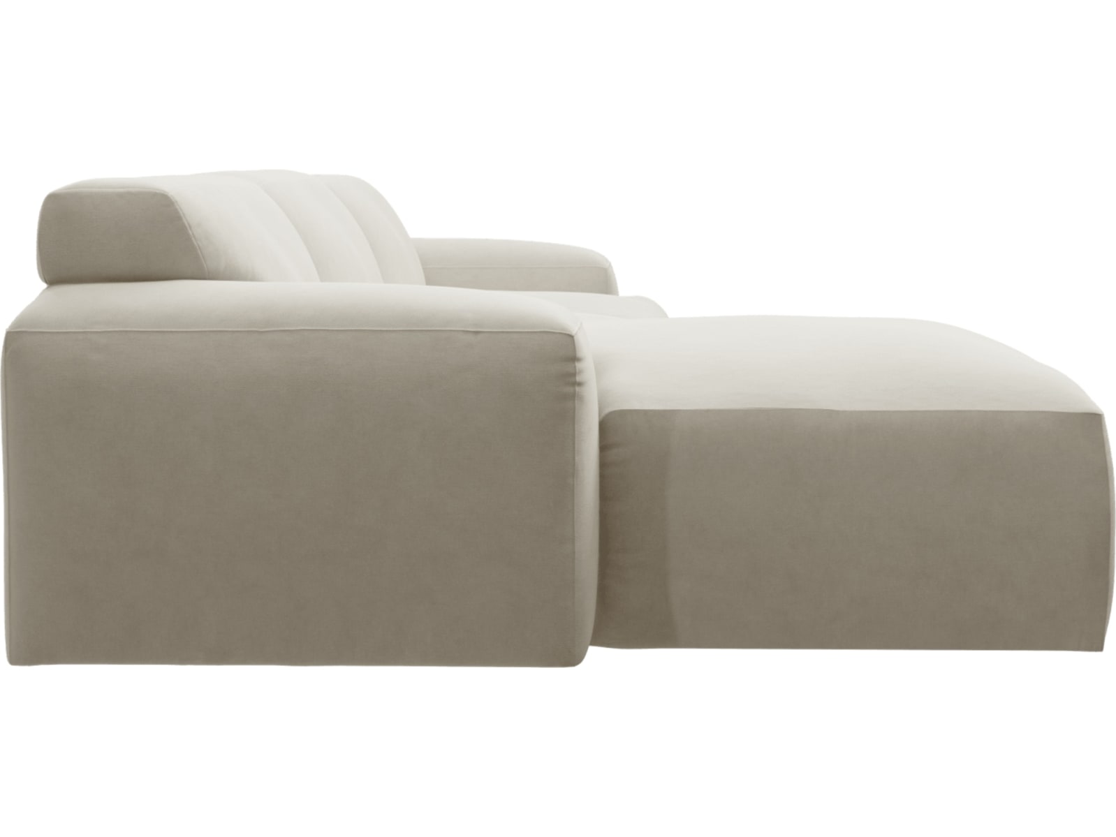 Copenhagen Muse Flax Chaise Sofa - 3 Seater color Muse Flax