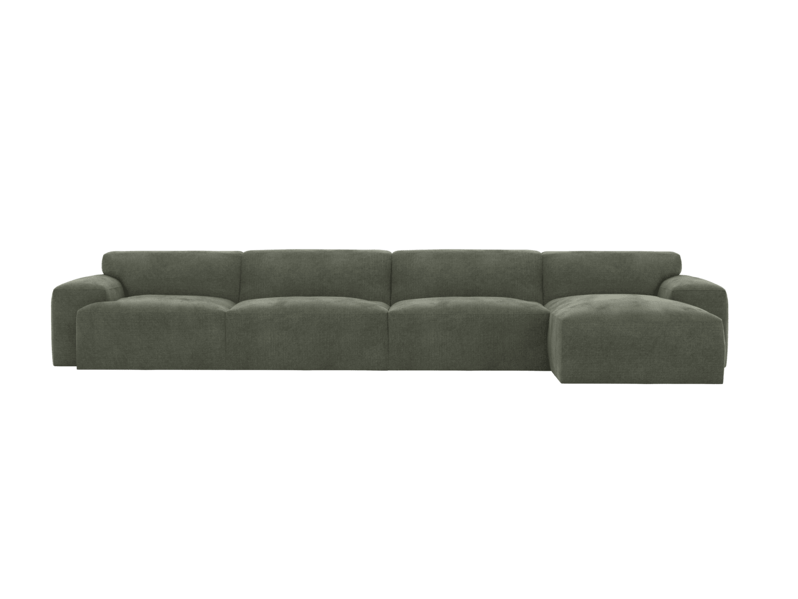 Copenhagen Tribute Dark Jade Chaise Sofa - 4 Seater color Tribute Dark Jade