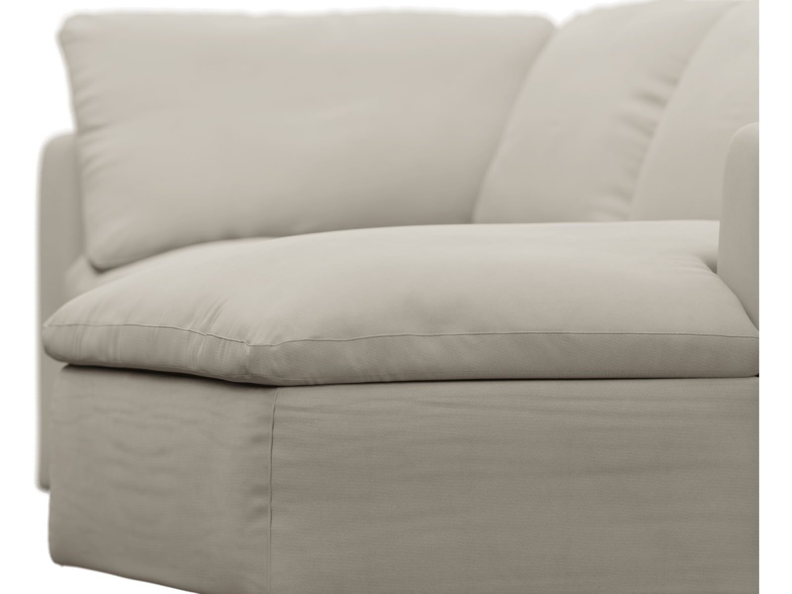 Cloud Deep Isla Sea Pearl Modular Sofa - 3 Seater Chaise color Isla Sea Pearl