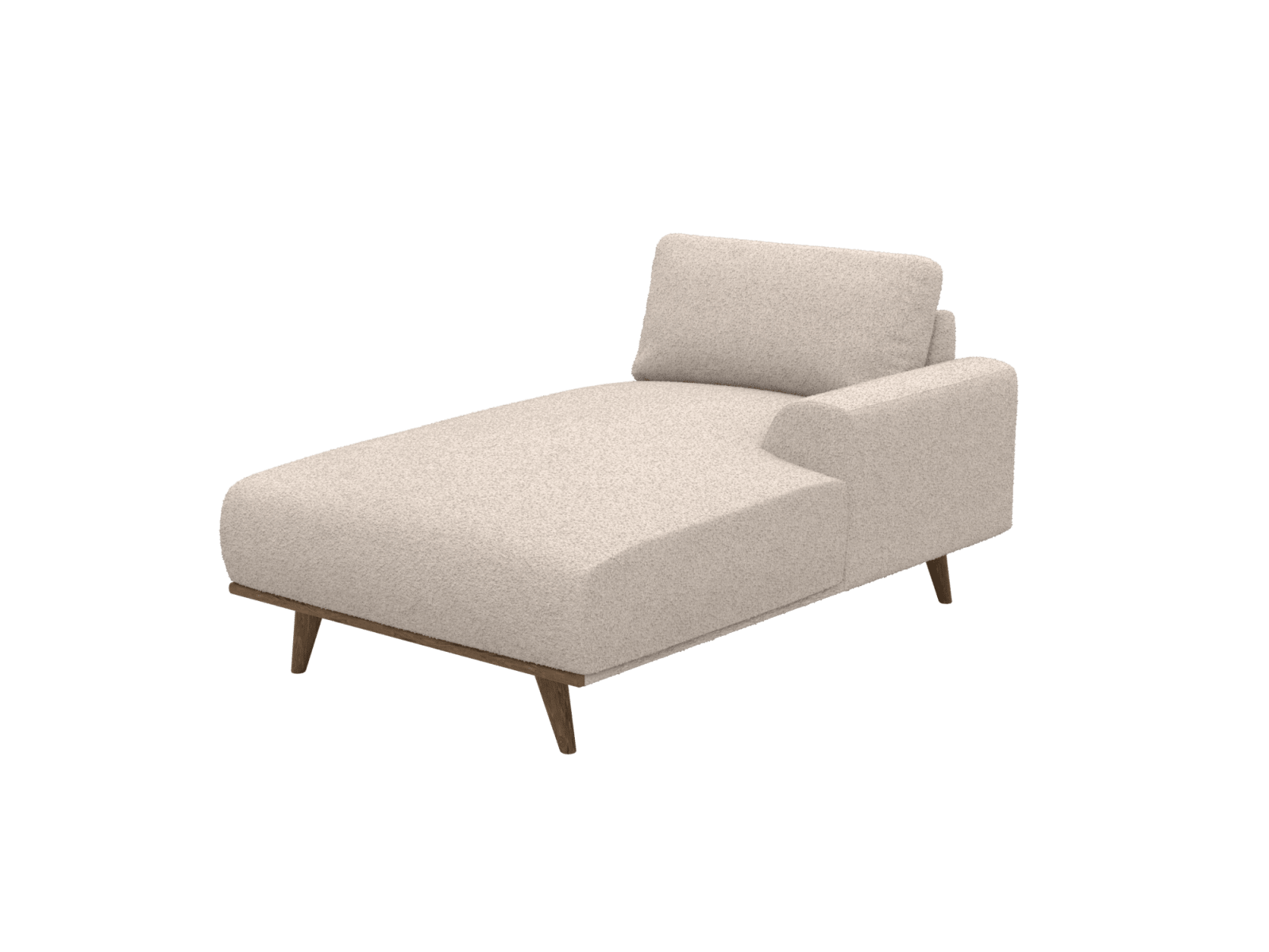 Dane Boucle Pumice Chaise Right Arm Facing Sofa Module color Boucle Pumice