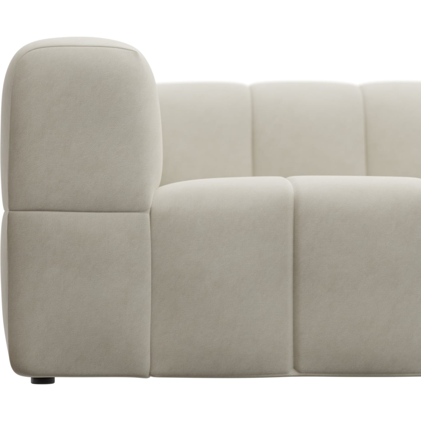 Lucello Muse Flax Modular Sofa with Ottoman - 5 Piece color Muse Flax