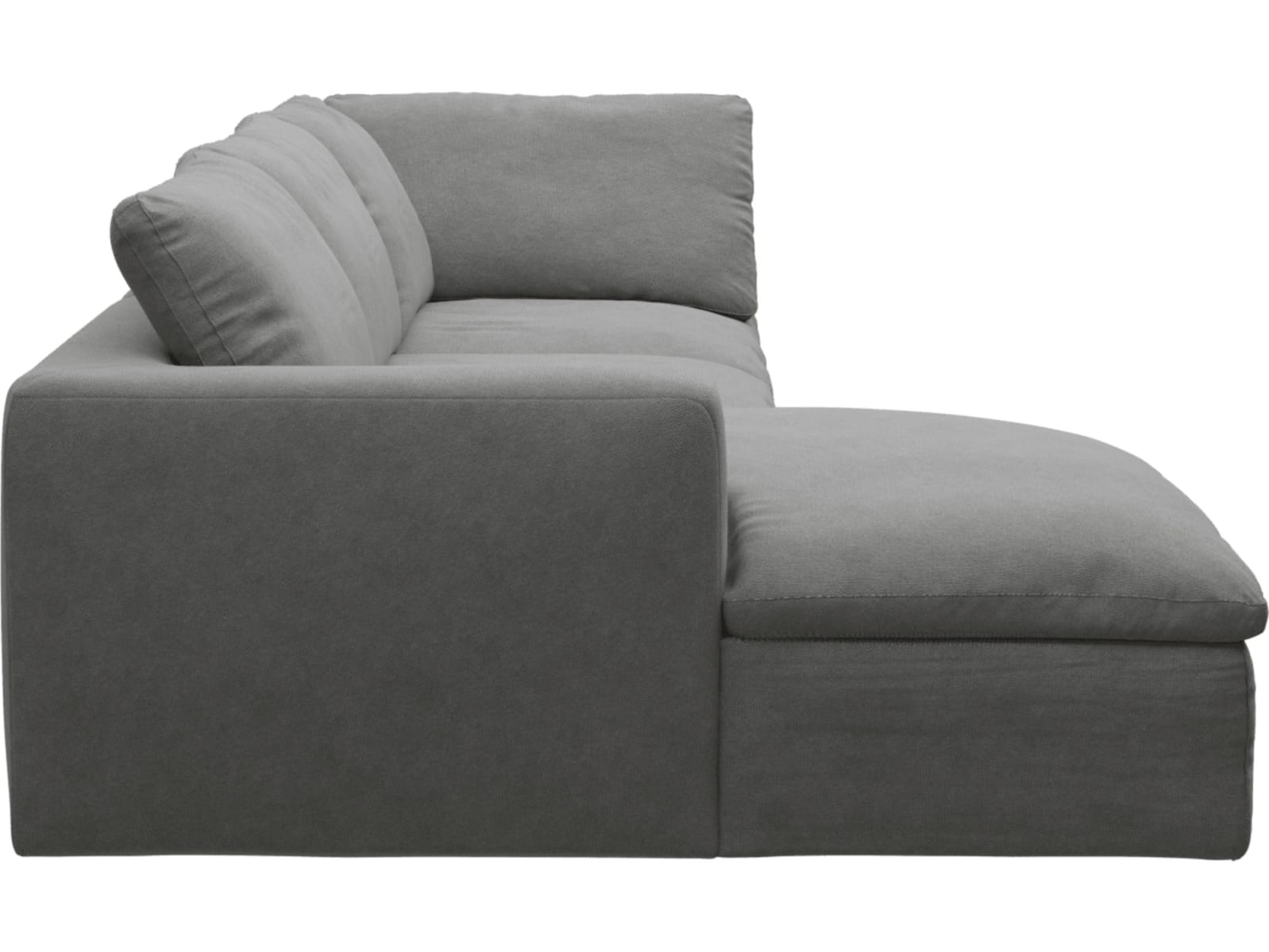 Cloud Deep Maya Flint Modular Sofa - 3 Seater Chaise color Maya Flint