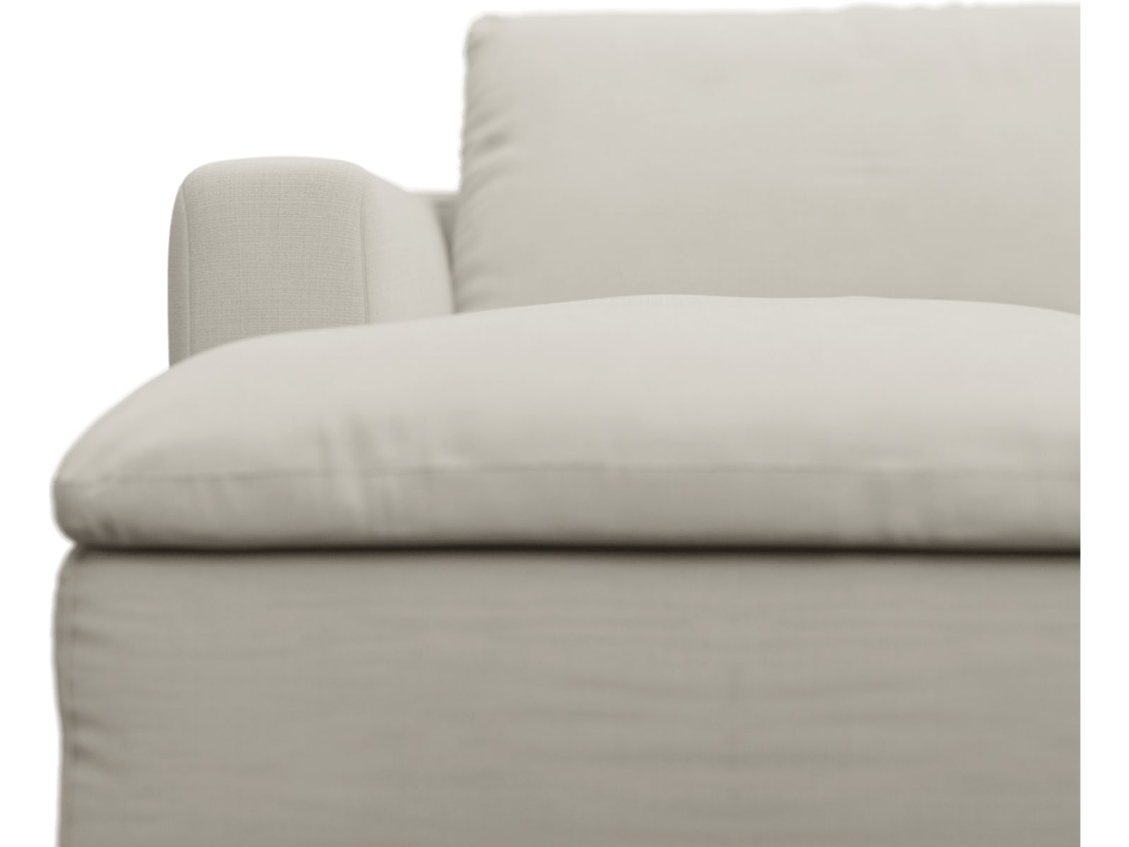 Cloud Deep Toorak Pearl Modular Sofa - 3 Seater Chaise color Toorak Pearl