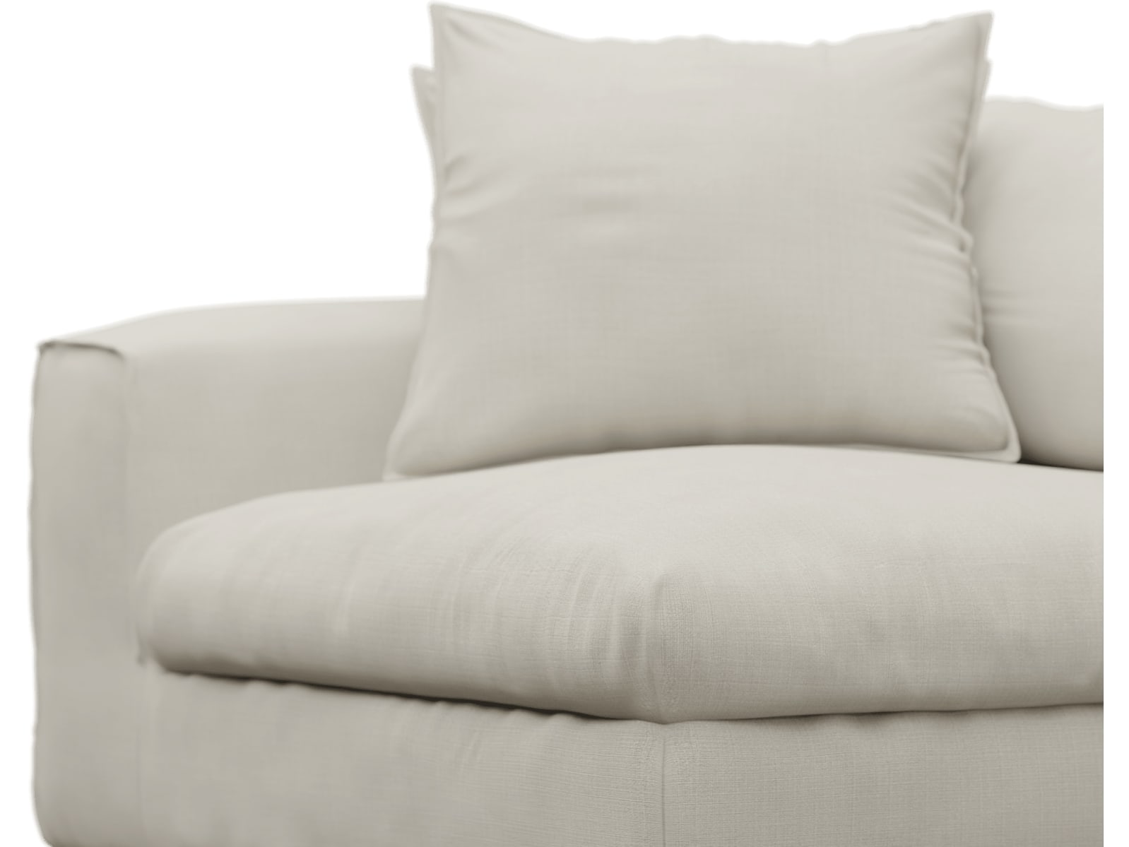 Tully Toorak Pearl Left Arm Facing Chair Module color Toorak Pearl