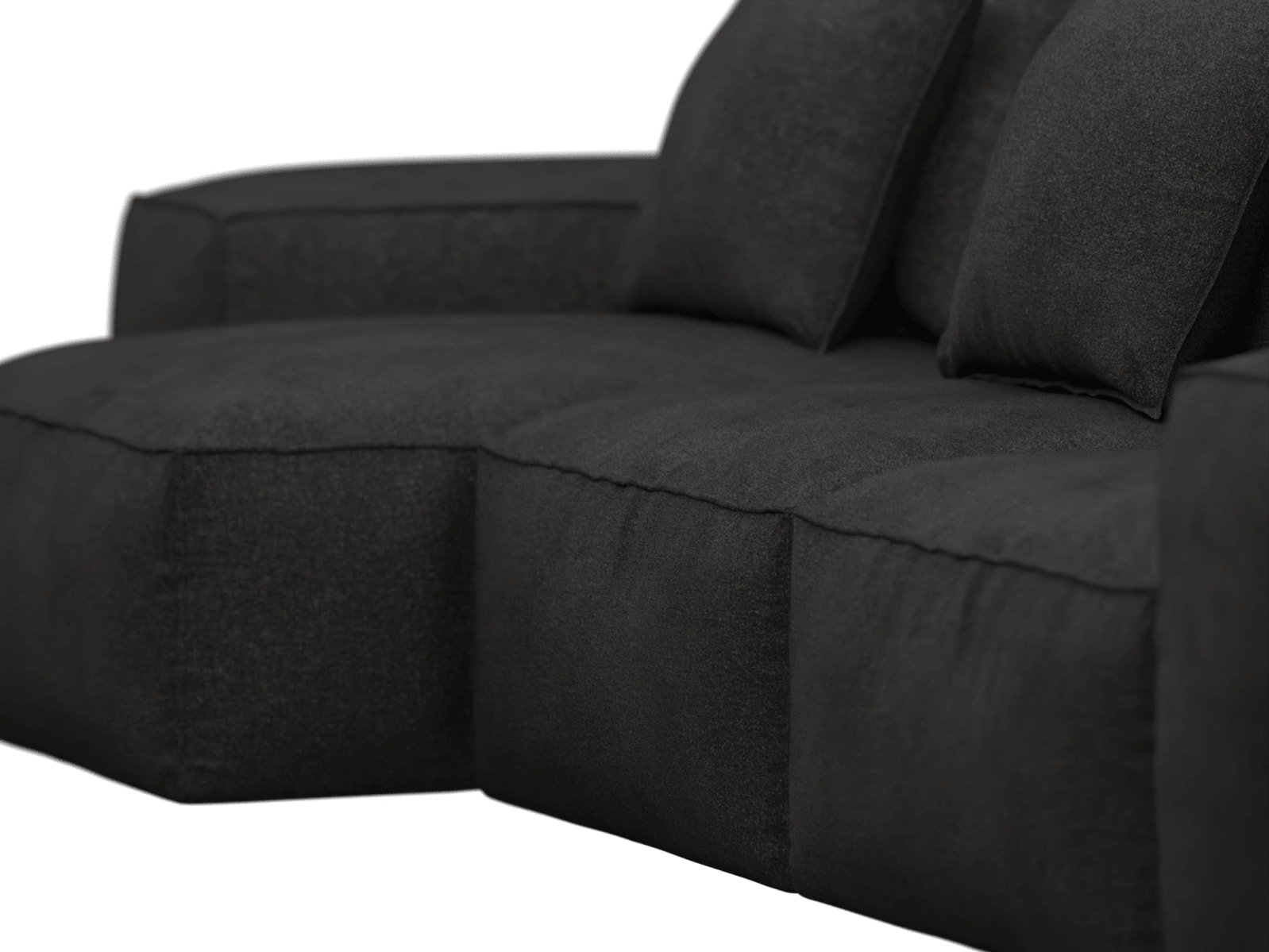 Riley California Charcoal Modular Sofa - 3 Seater Chaise color California Charcoal