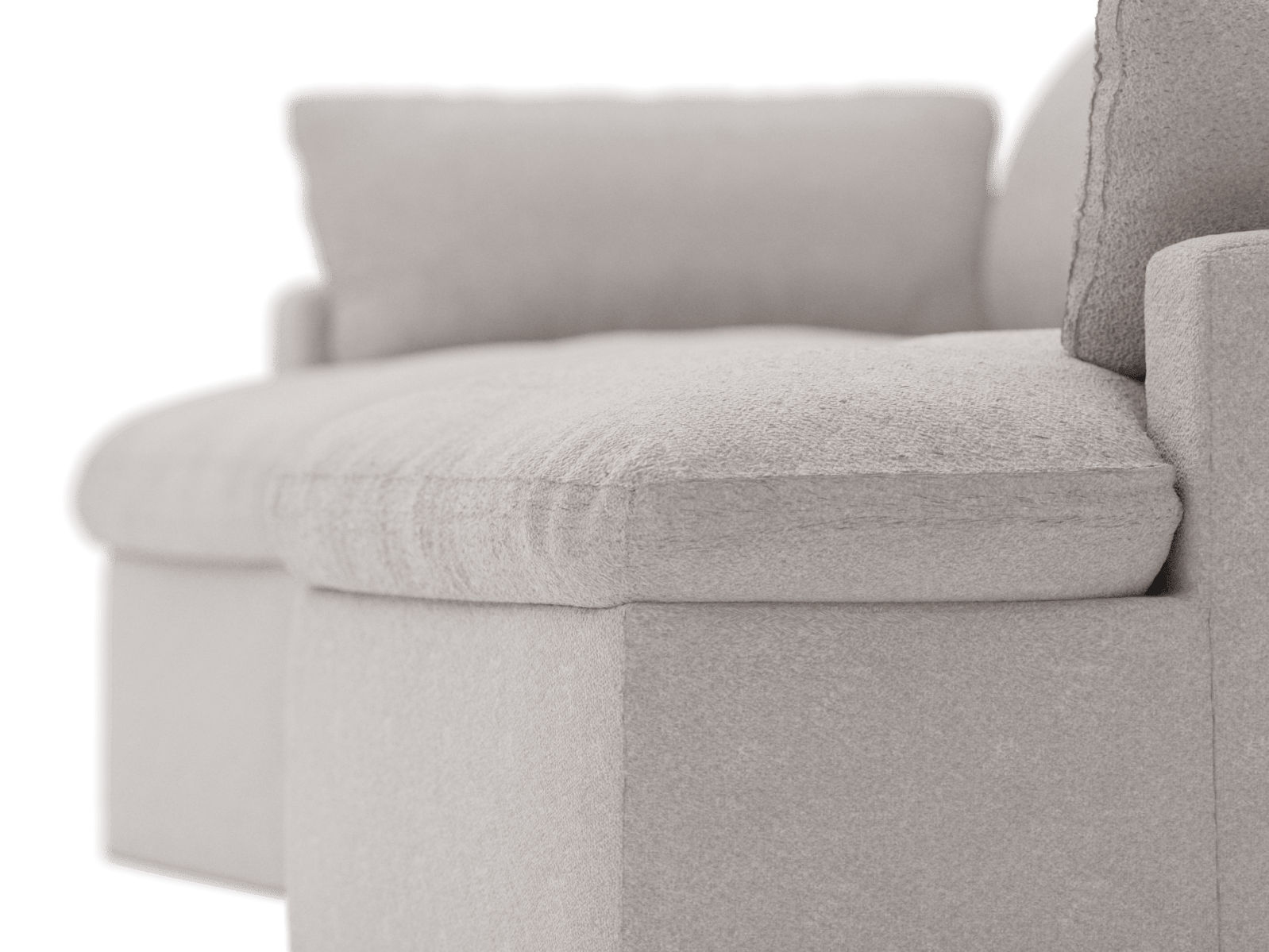 Retreat Boucle Pumice Chaise Sofa - 3 Seater color Boucle Pumice