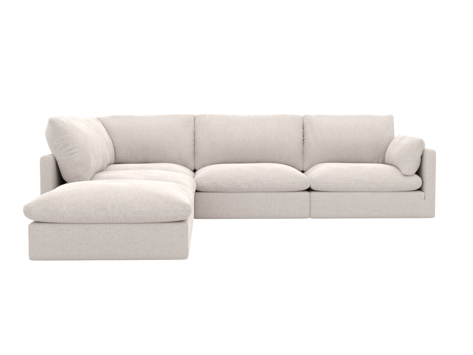 Willow Toorak Pearl Modular Sofa - 5 Seater LAF Terminal color Toorak Pearl