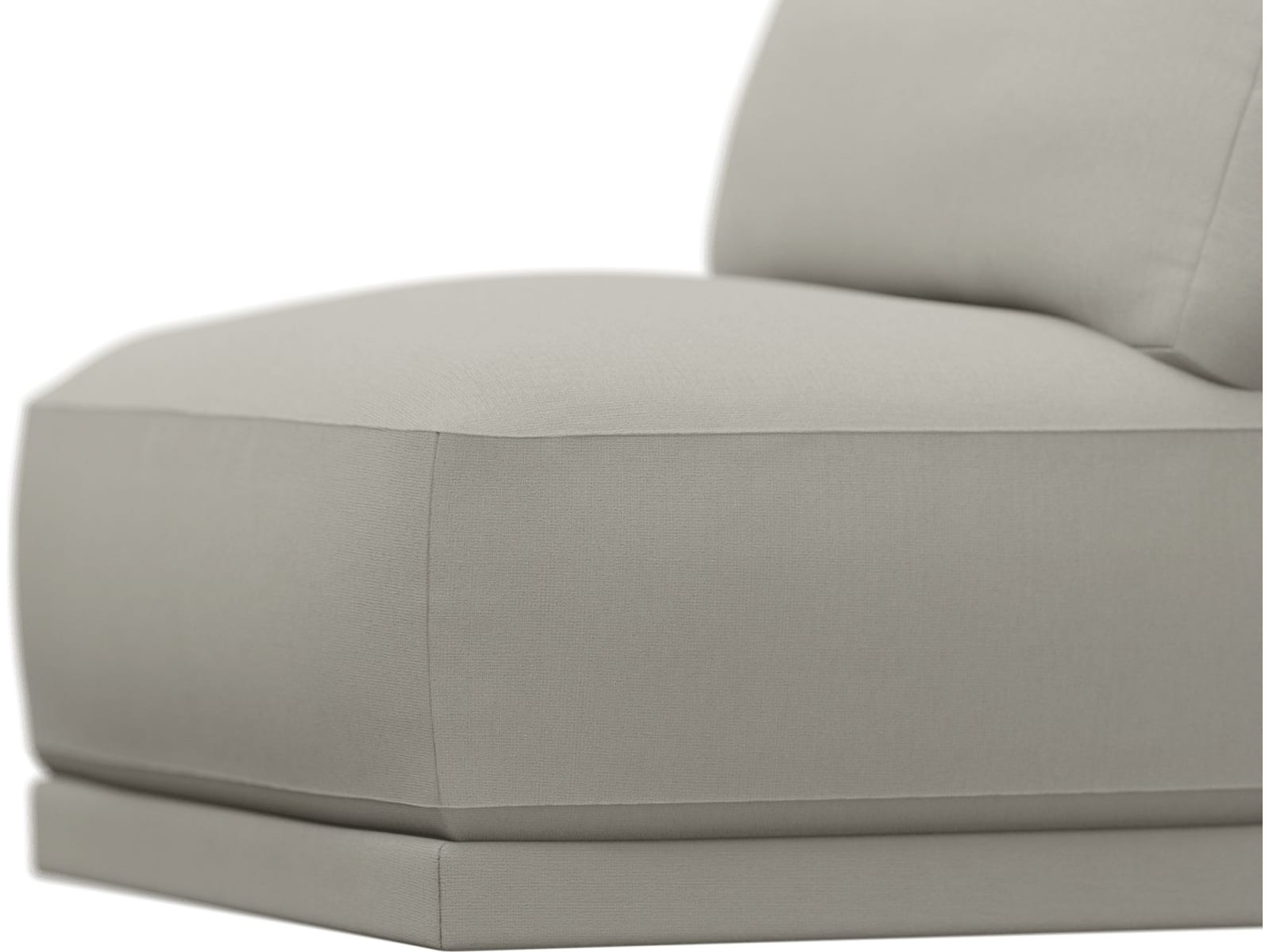Emily Armless Chair Module View Cream color View Cream